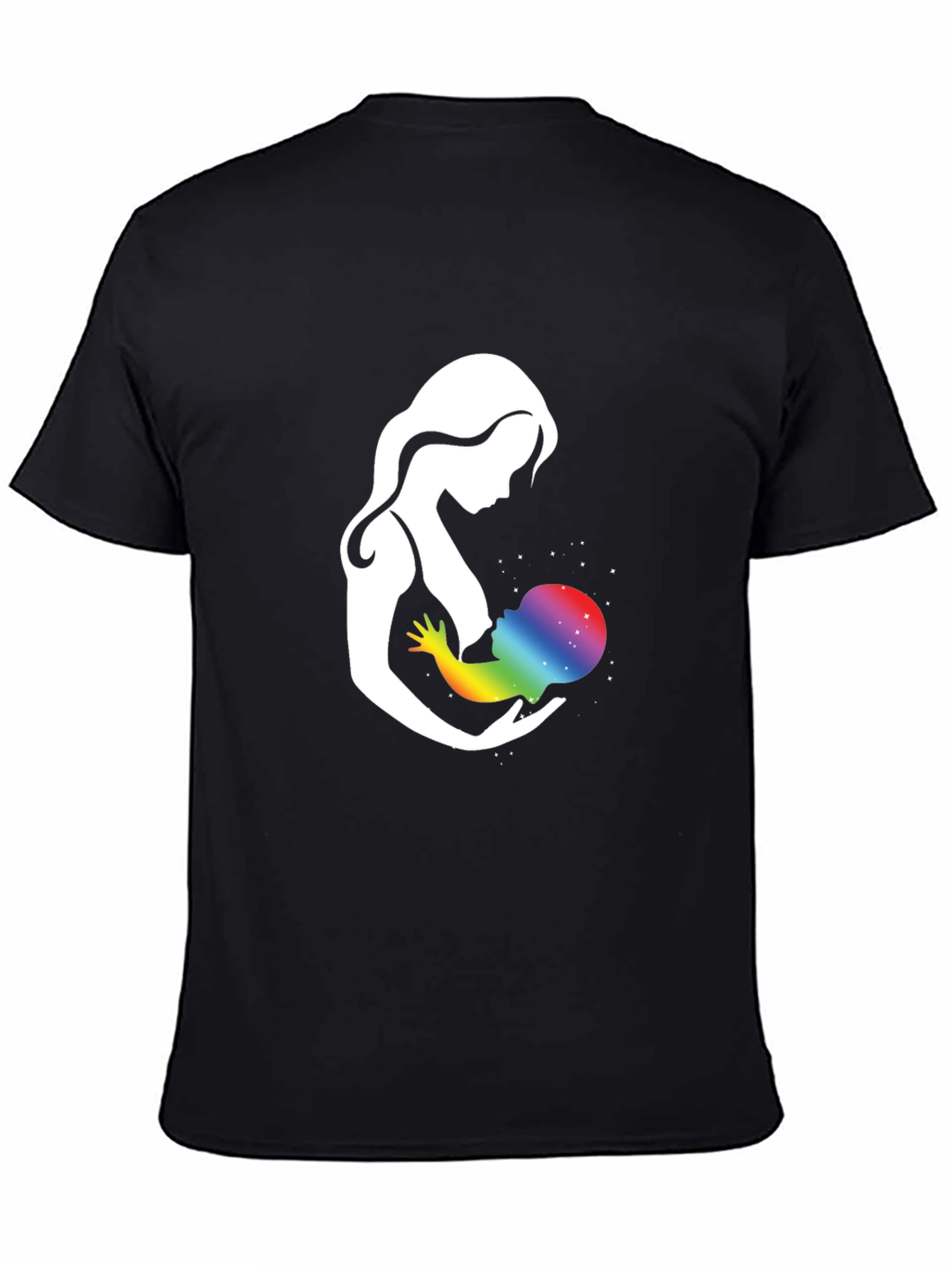 Mother & Child Rainbow Galaxy Graphic T-Shirt