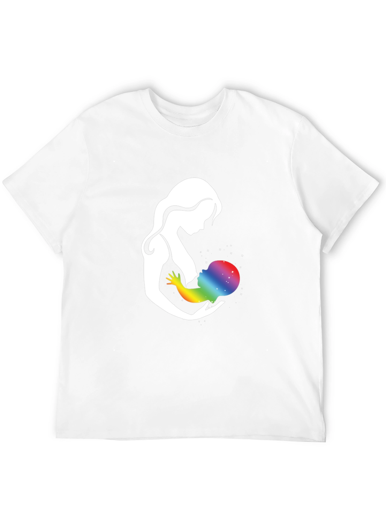 Mother & Child Rainbow Galaxy Graphic T-Shirt