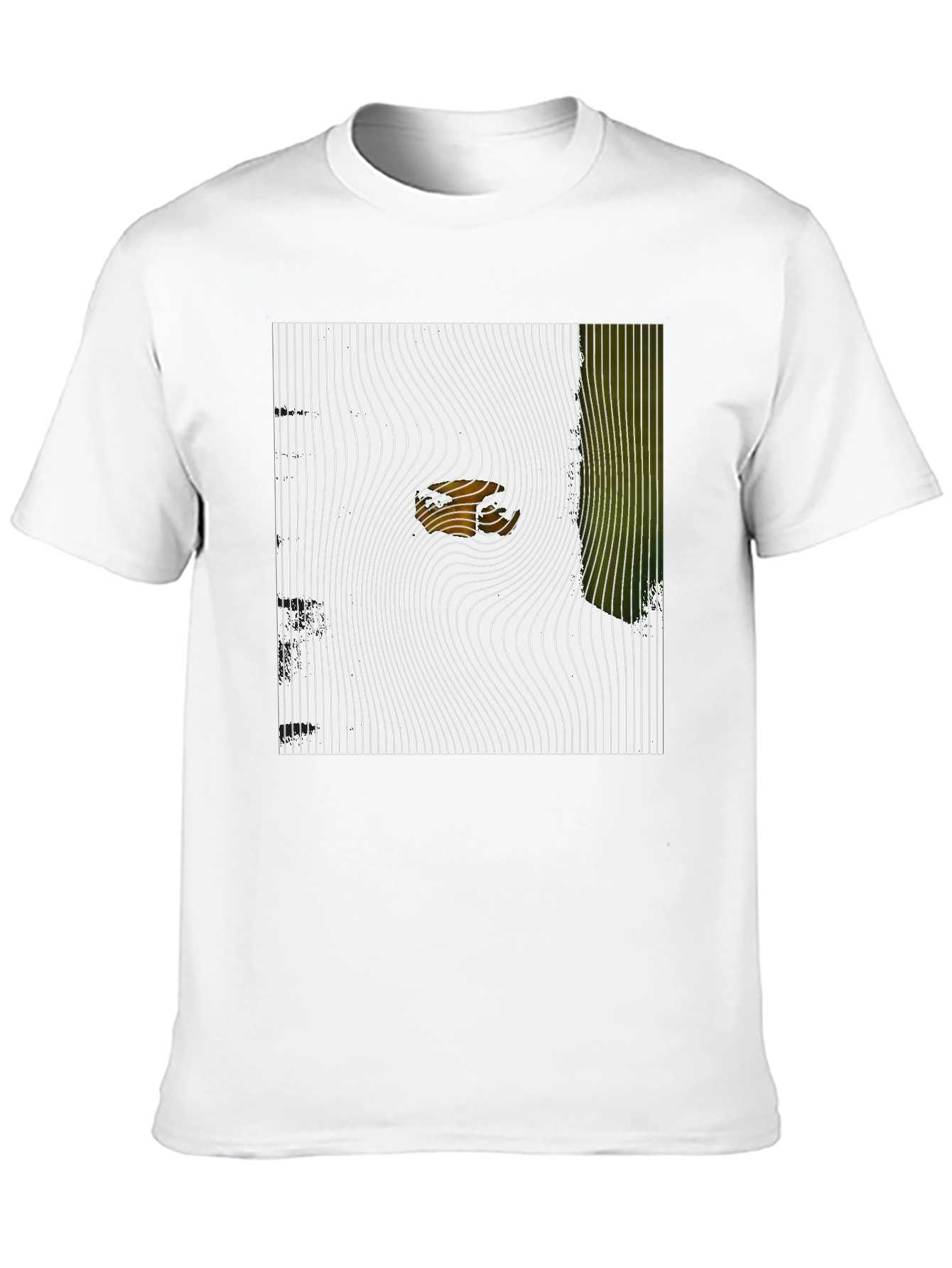 Abstract Graphic Print Mens Black T-Shirt