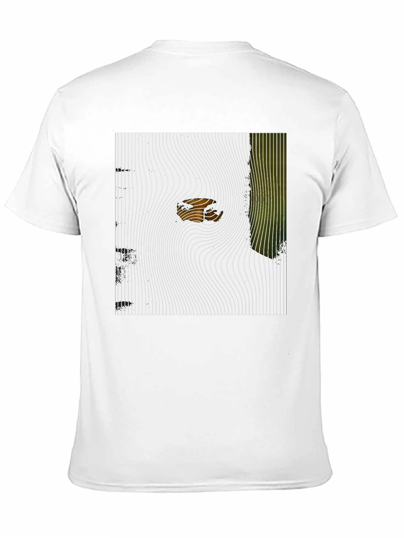 Abstract Graphic Print Mens Black T-Shirt