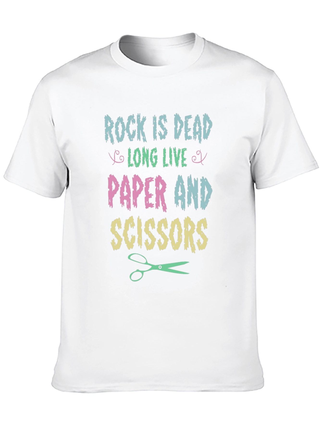 Rock is Dead T-Shirt - Paper Scissors Tee