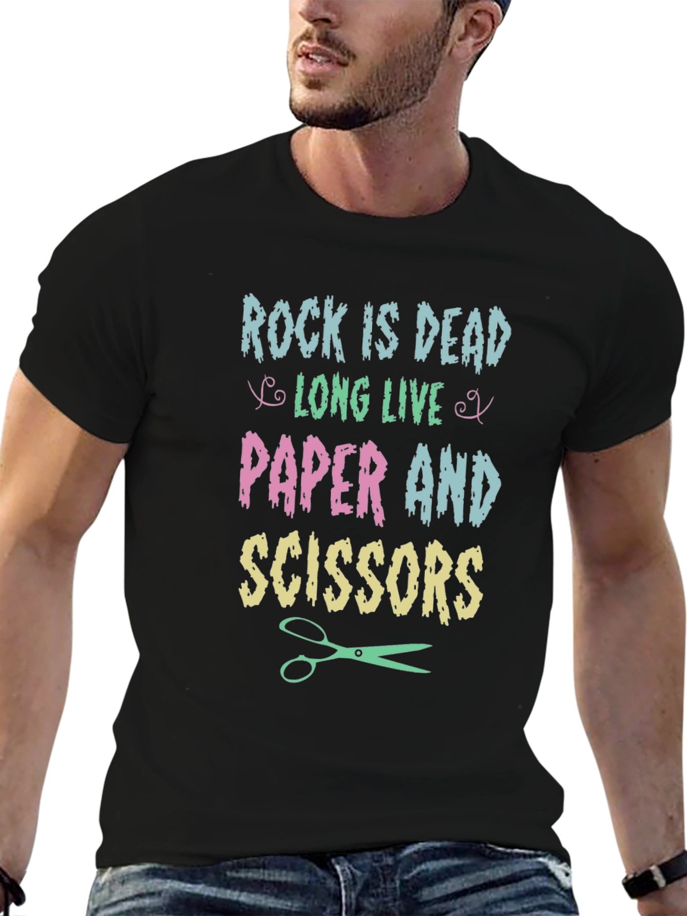 Rock is Dead T-Shirt - Paper Scissors Tee