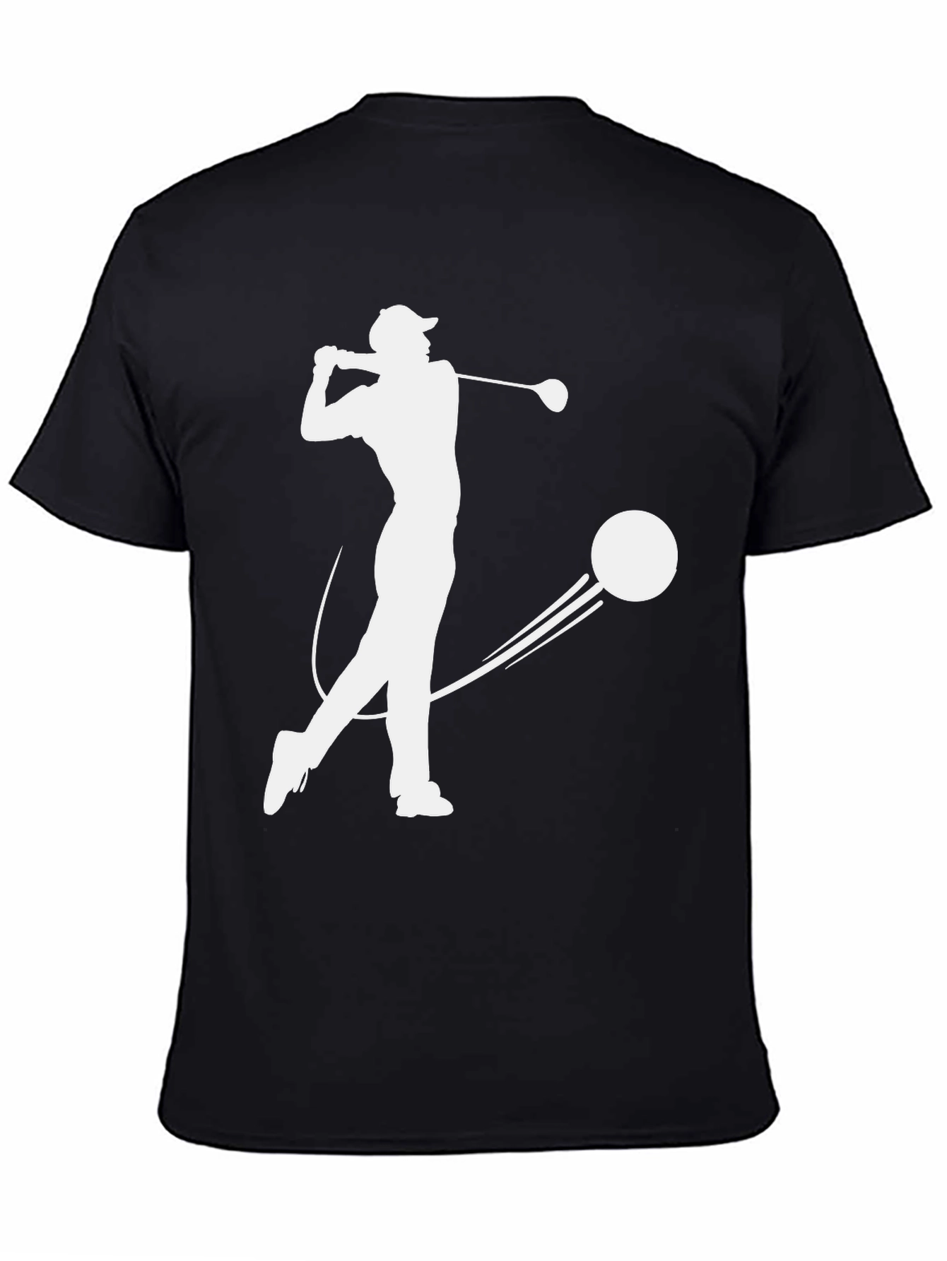 Golfer Silhouette T-Shirt - Black