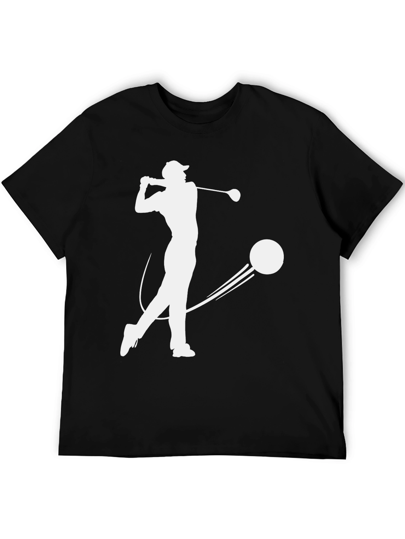 Golfer Silhouette T-Shirt - Black