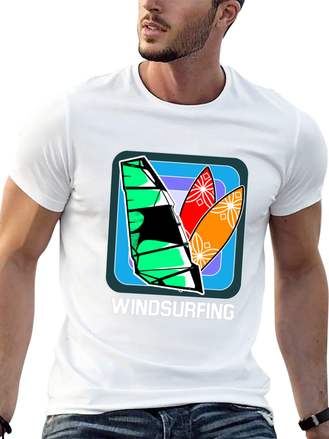 Windsurfing Graphic Tee - Surfer Lifestyle Shirt