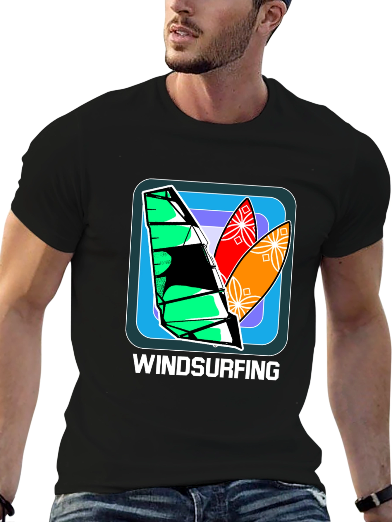 Windsurfing Graphic Tee - Surfer Lifestyle Shirt