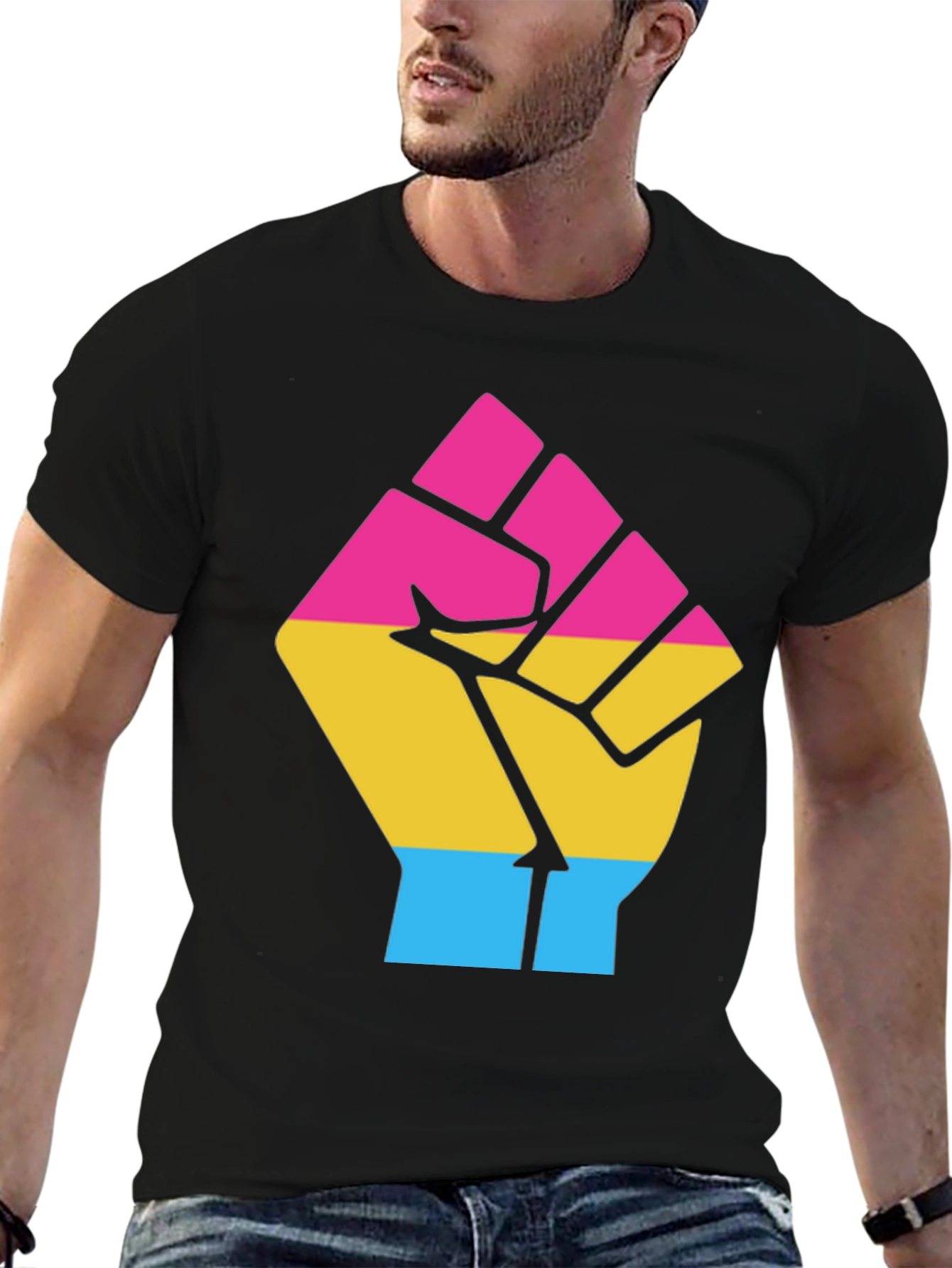 Pansexual Pride Fist T-Shirt - Equality & Empowerment