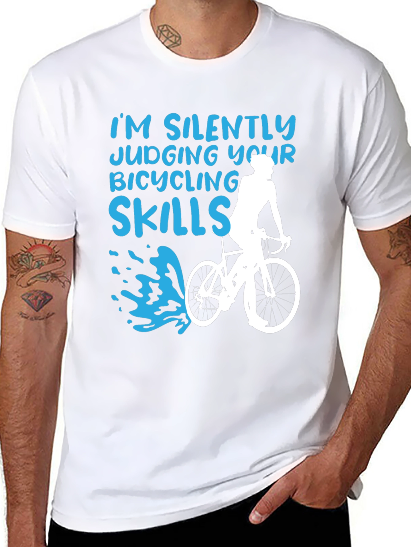 Funny Bicycling Skills Graphic Tee