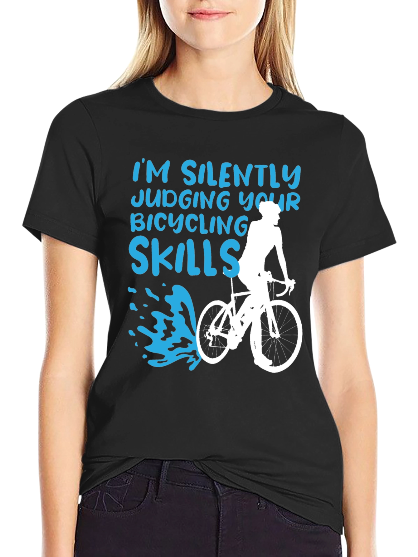 Funny Bicycling Skills Graphic Tee