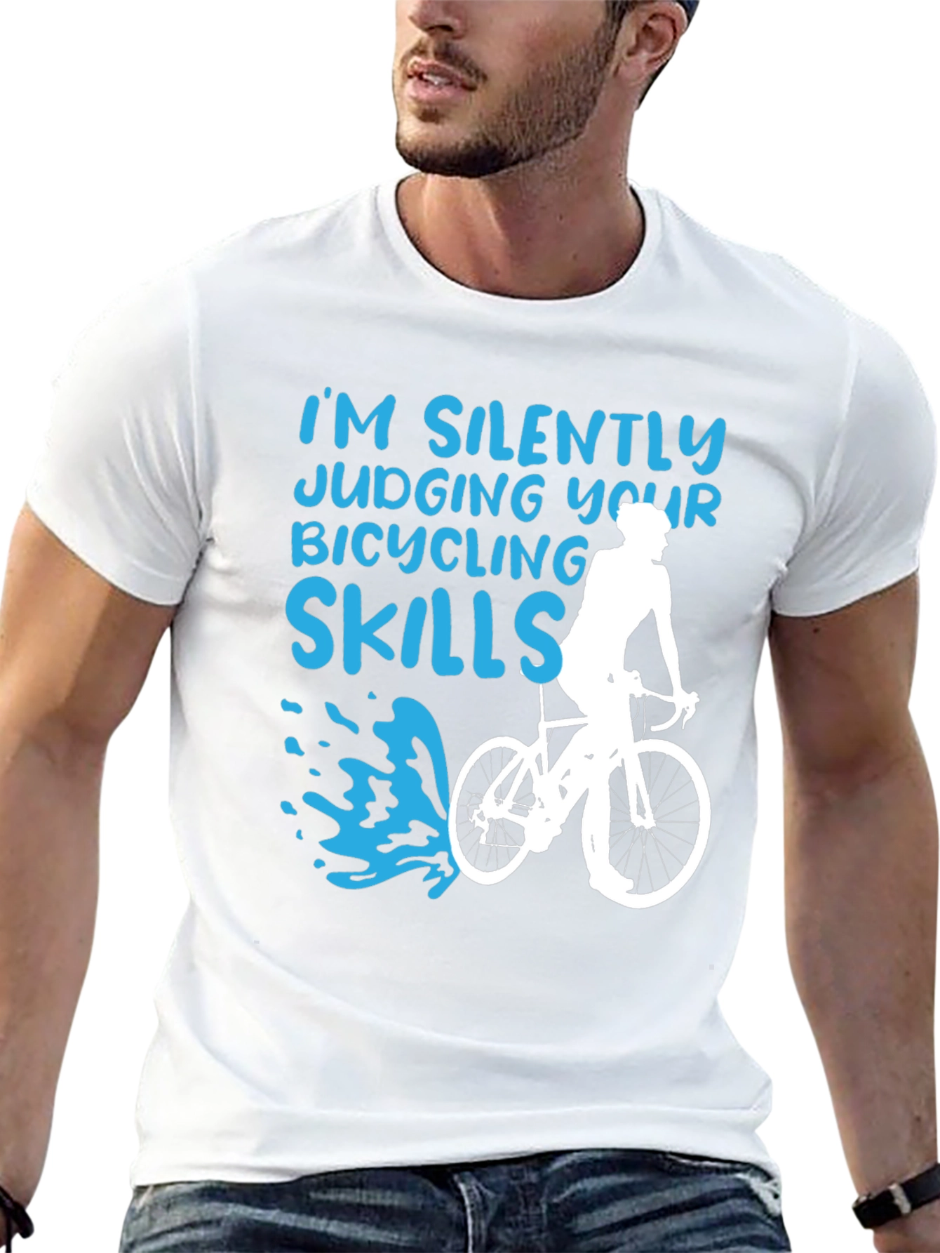 Funny Bicycling Skills Graphic Tee