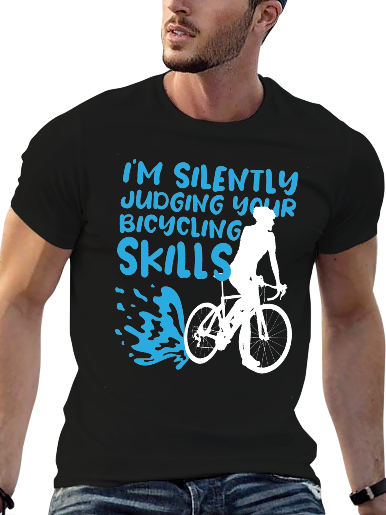 Funny Bicycling Skills Graphic Tee