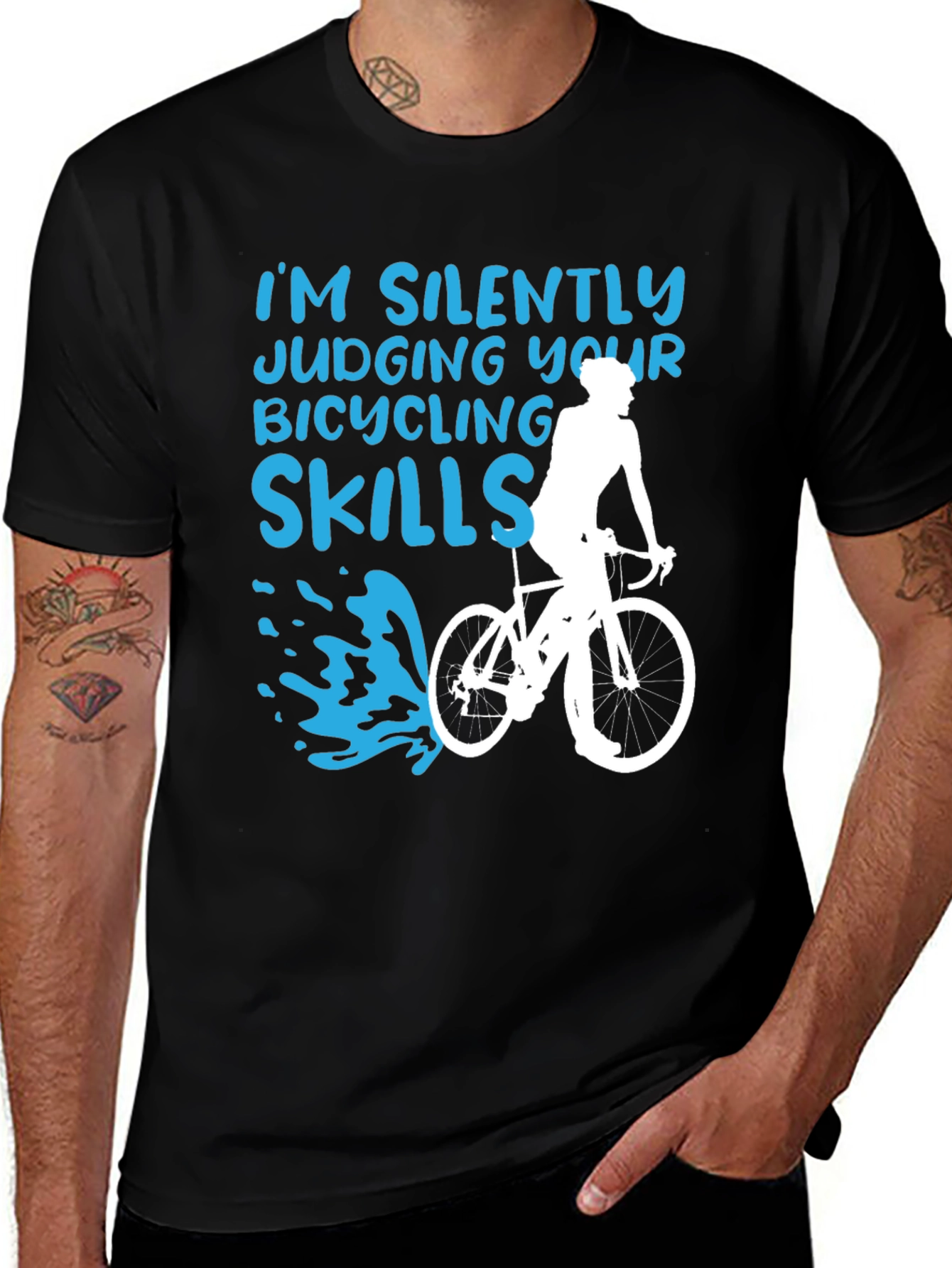 Funny Bicycling Skills Graphic Tee