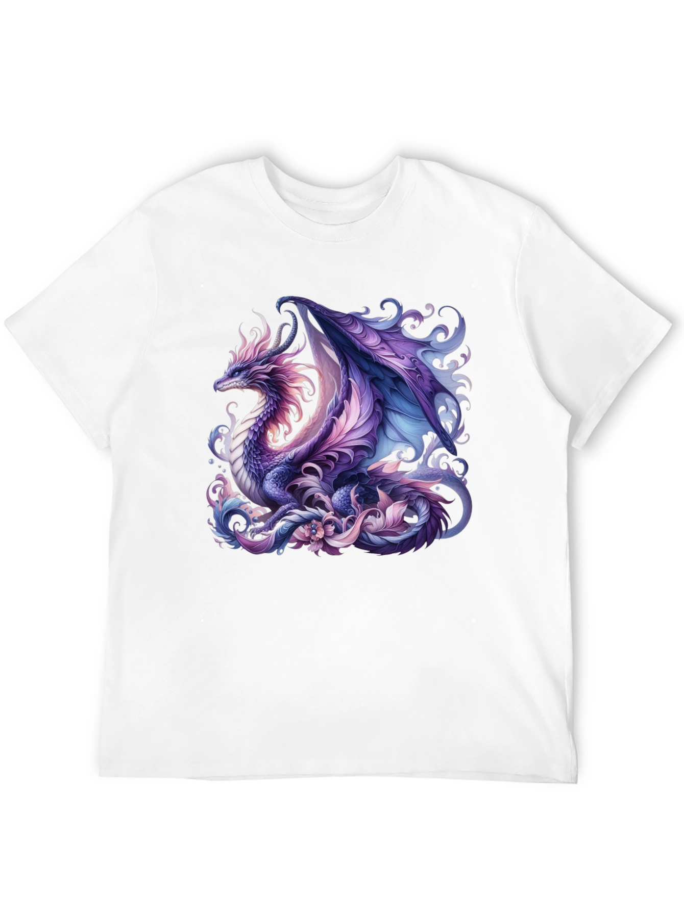 Mystic Dragon Graphic T-Shirt - Black Cotton Tee
