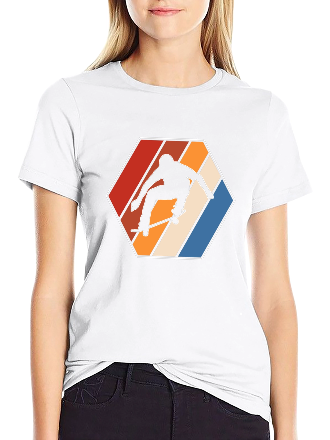 Retro Skateboarder Graphic T-Shirt