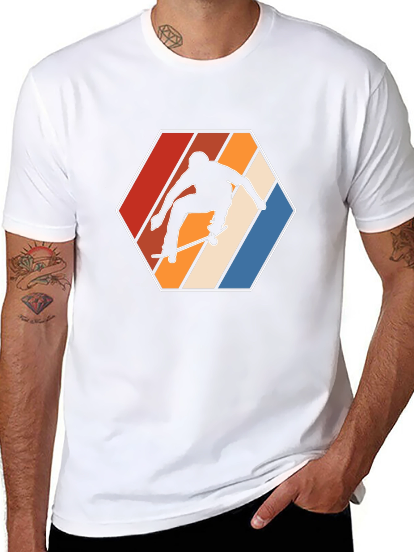 Retro Skateboarder Graphic T-Shirt
