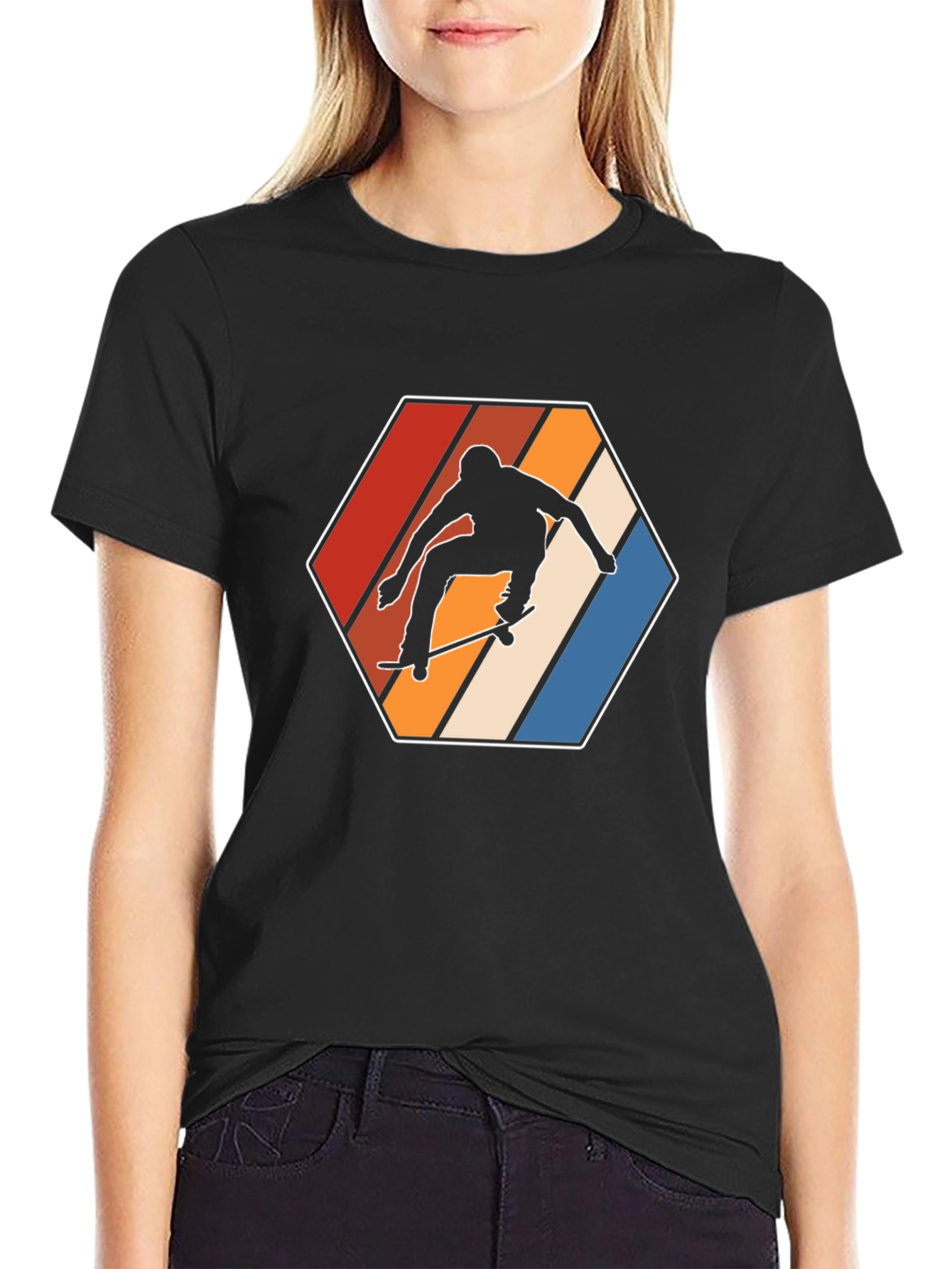 Retro Skateboarder Graphic T-Shirt