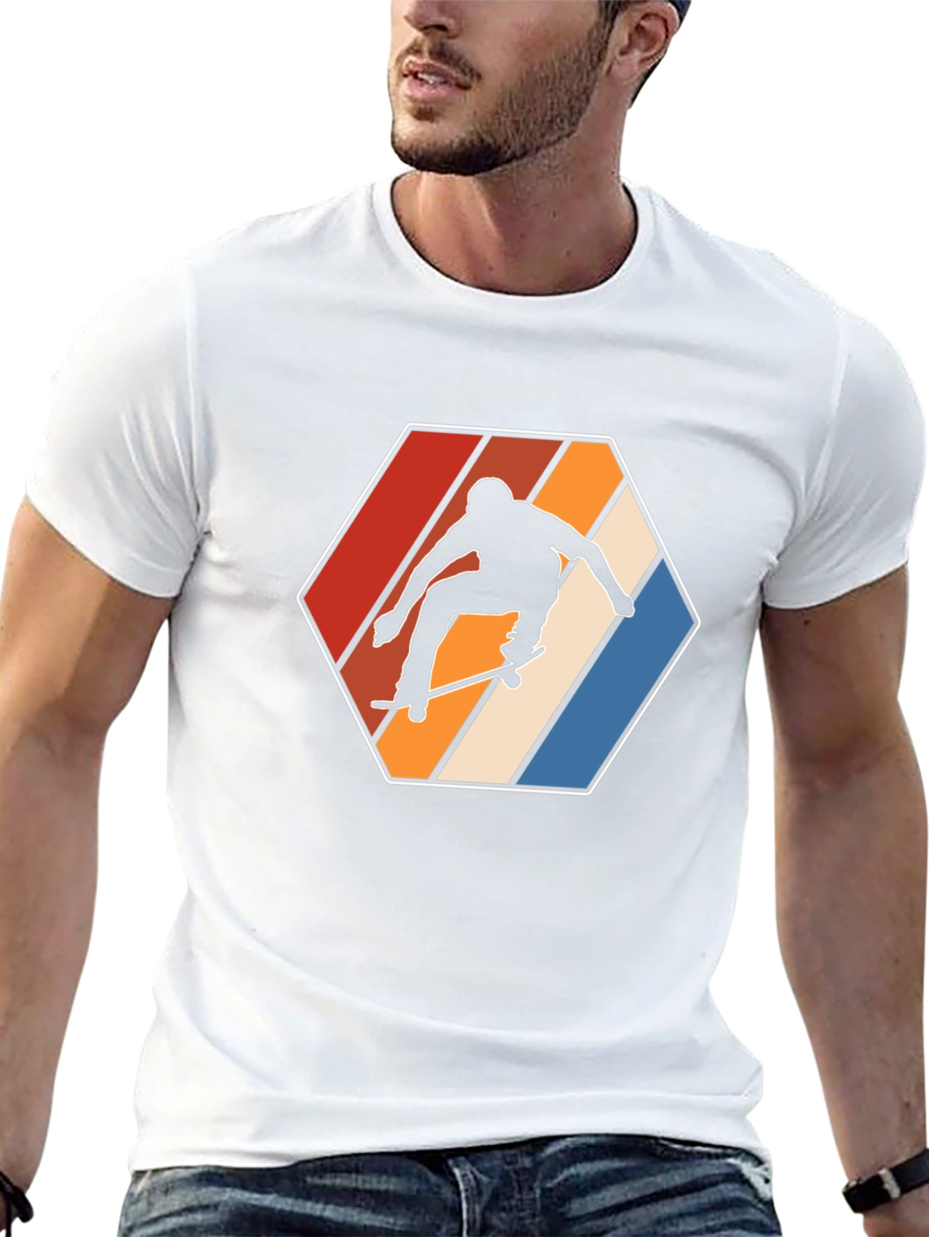 Retro Skateboarder Graphic T-Shirt