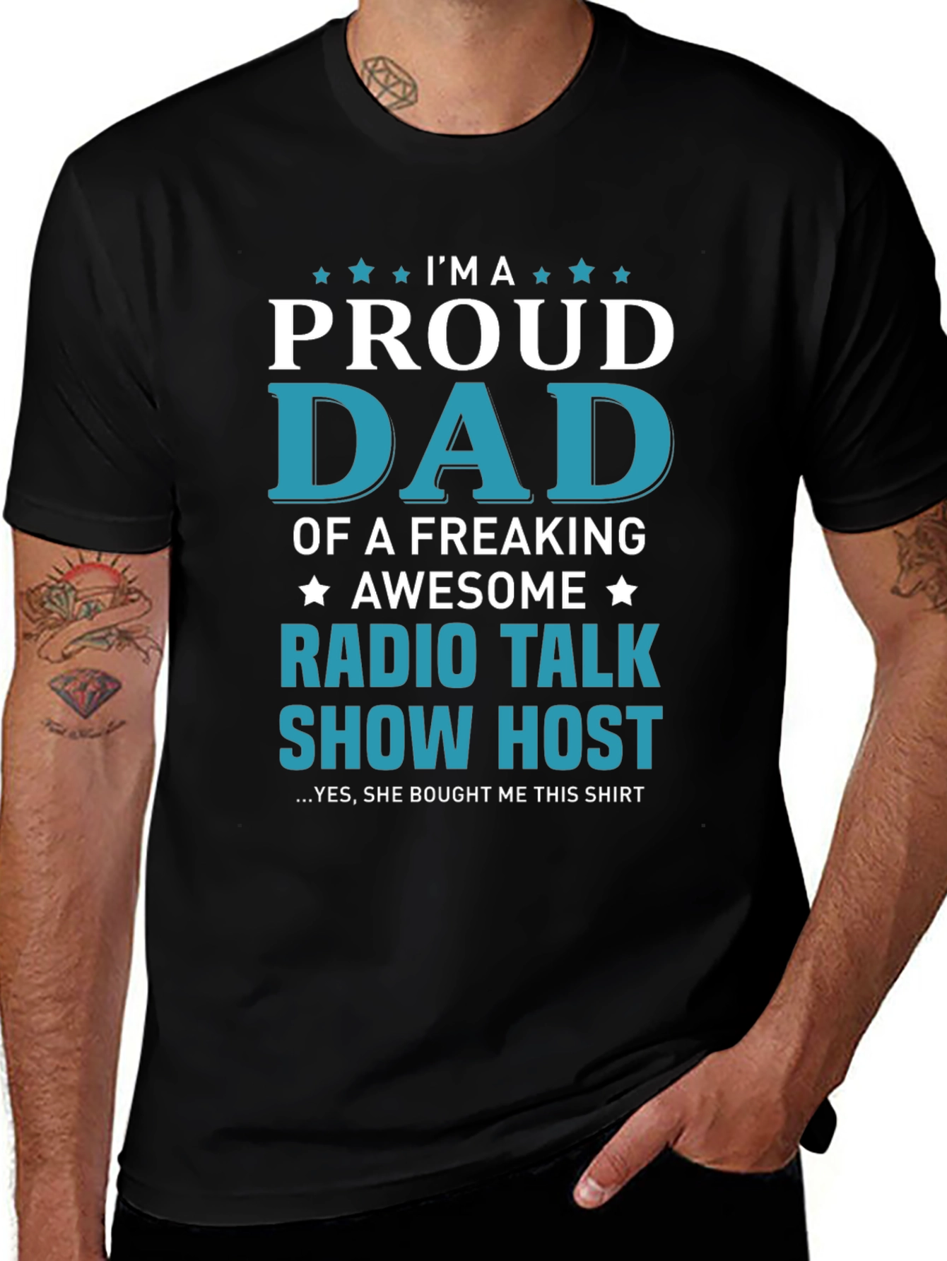 Proud Dad Radio Talk Show Host Graphic T-Shirt