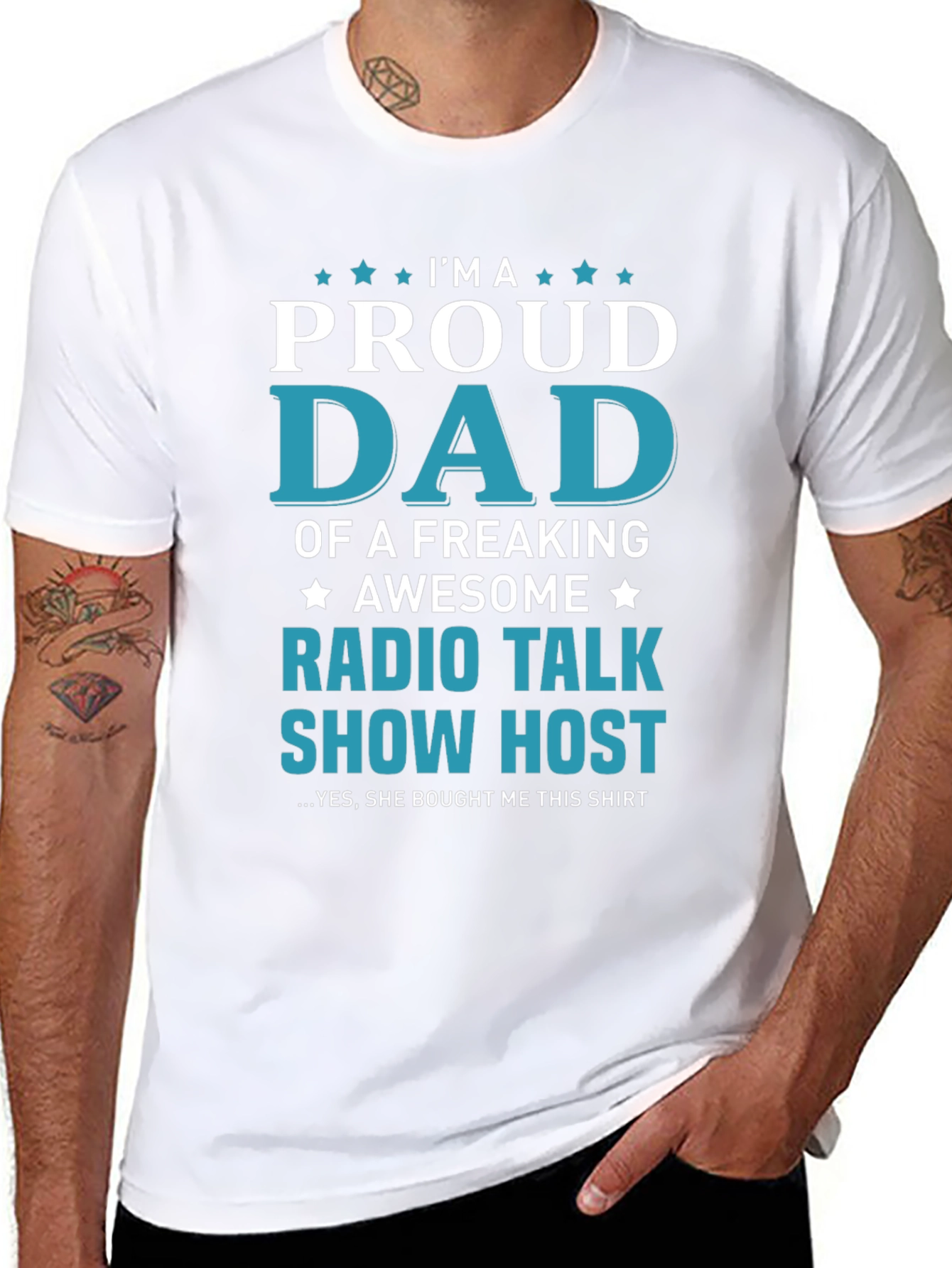 Proud Dad Radio Talk Show Host Graphic T-Shirt