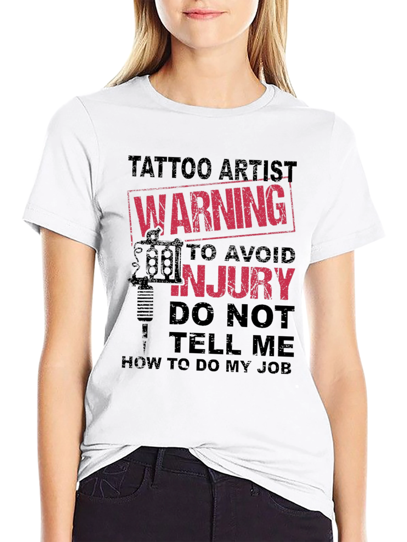Tattoo Artist Warning Graphic Novelty Tee