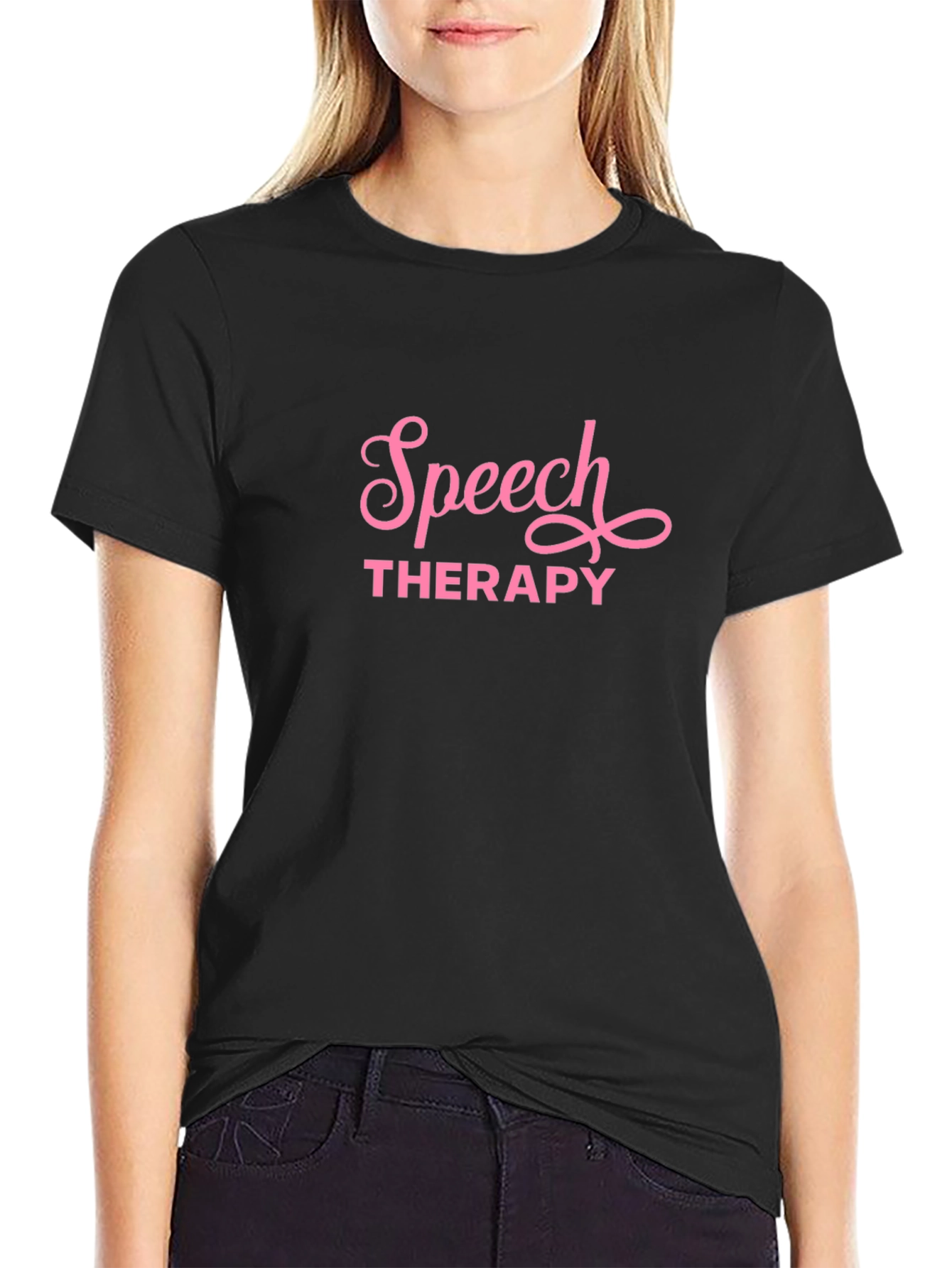 Speech Therapy Black T-Shirt