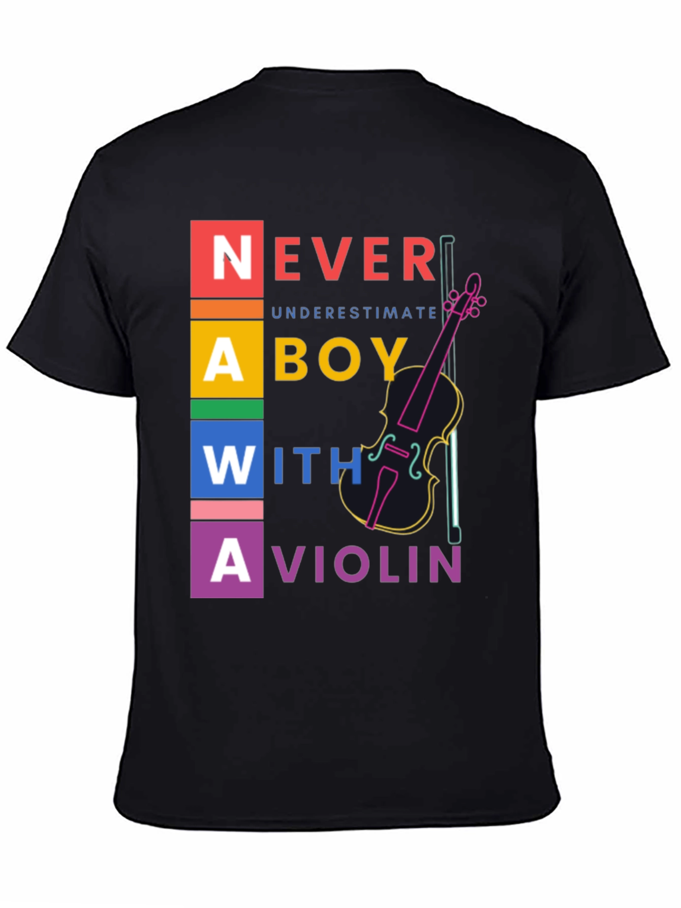 Never Underestimate Boy With Violin T-Shirt