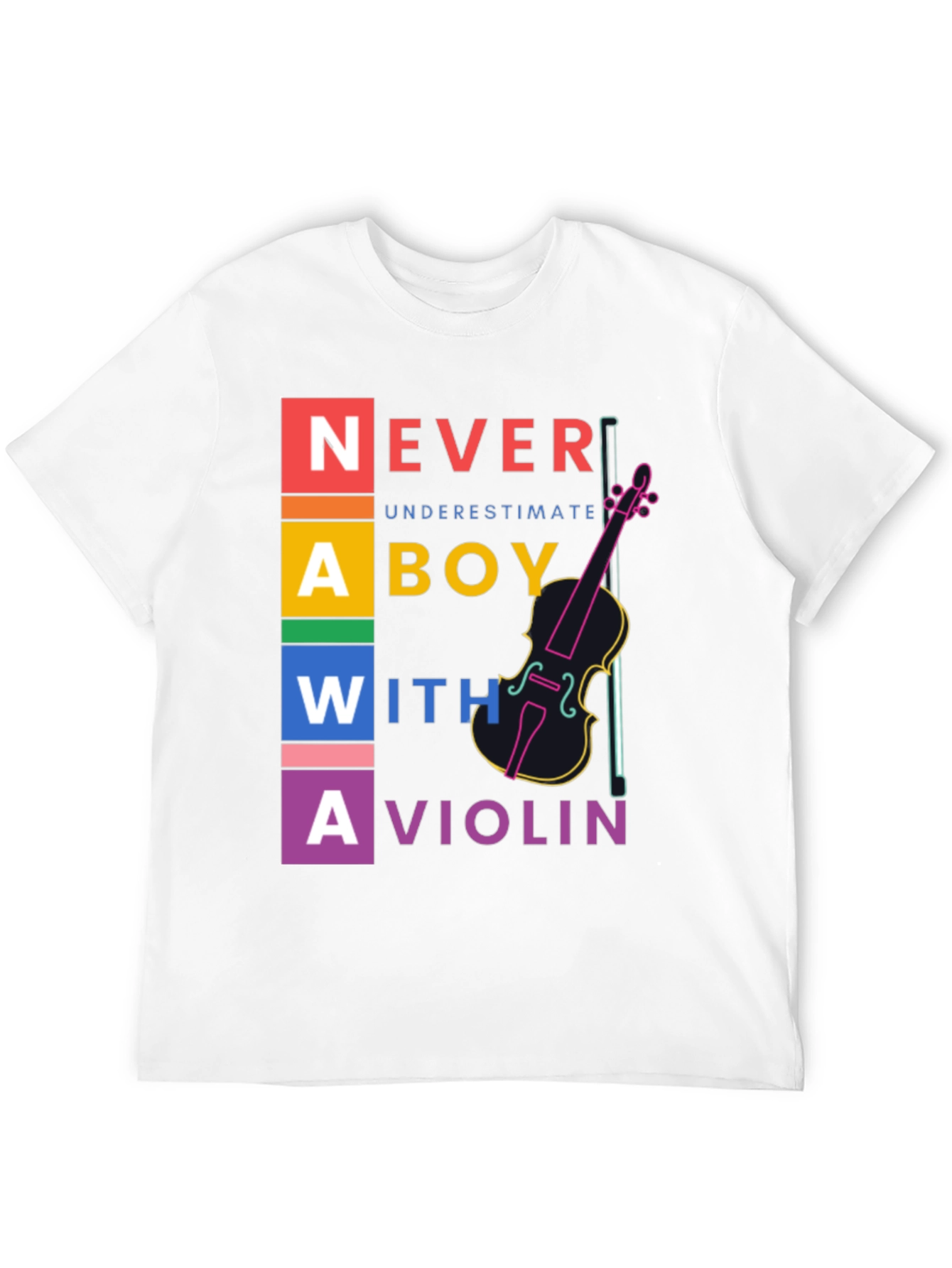 Never Underestimate Boy With Violin T-Shirt