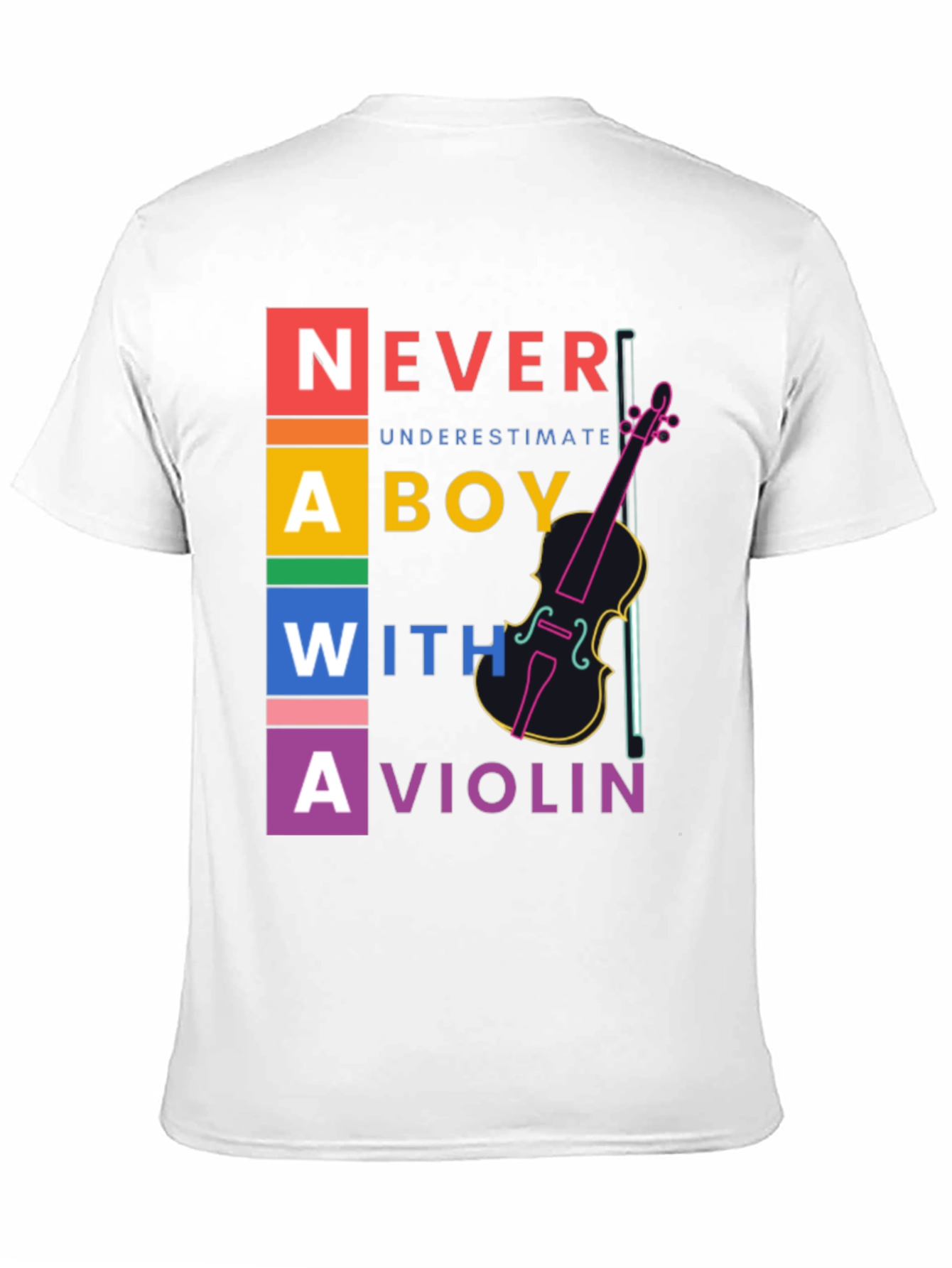 Never Underestimate Boy With Violin T-Shirt