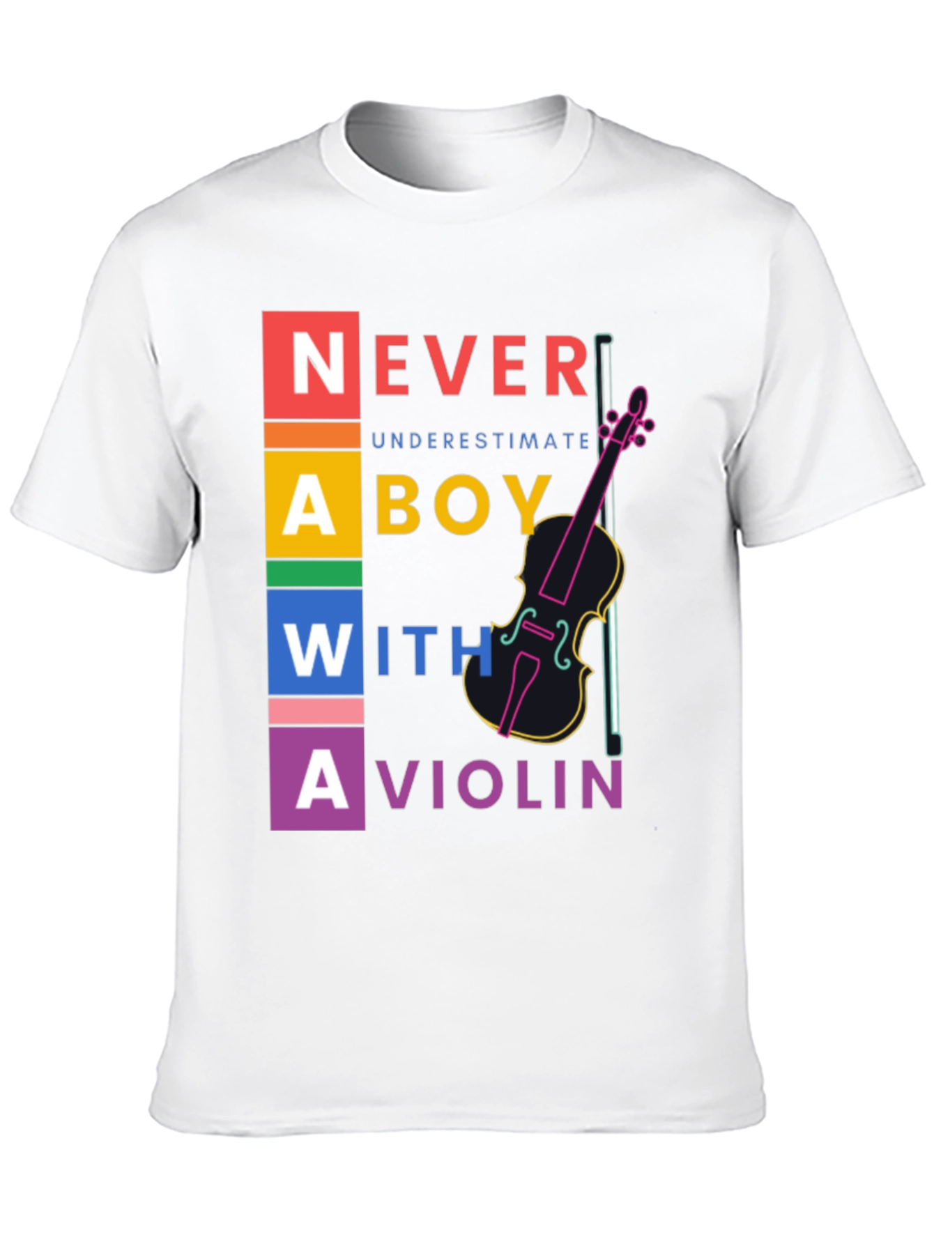 Never Underestimate Boy With Violin T-Shirt