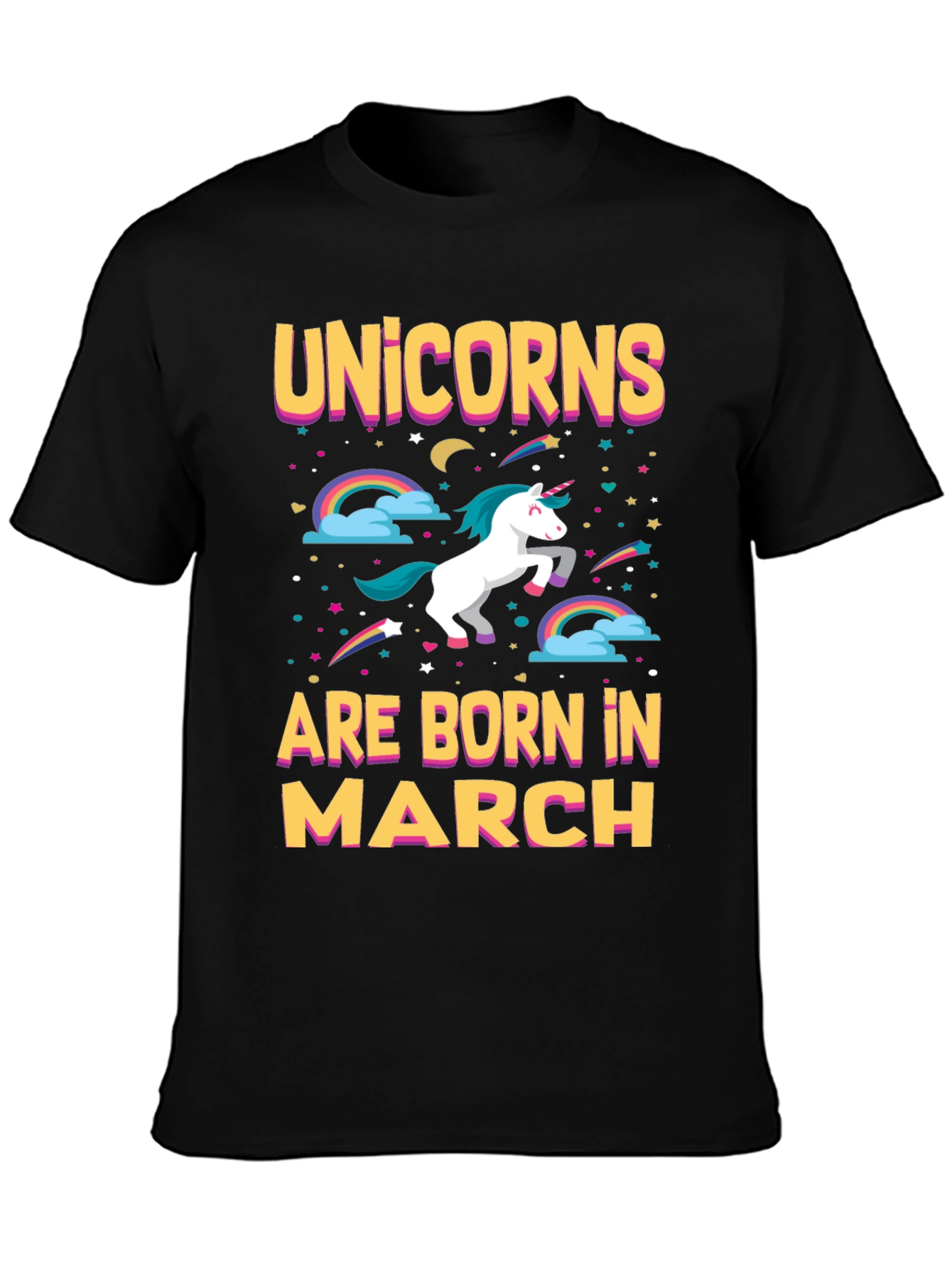 Unicorns Born in March T-Shirt