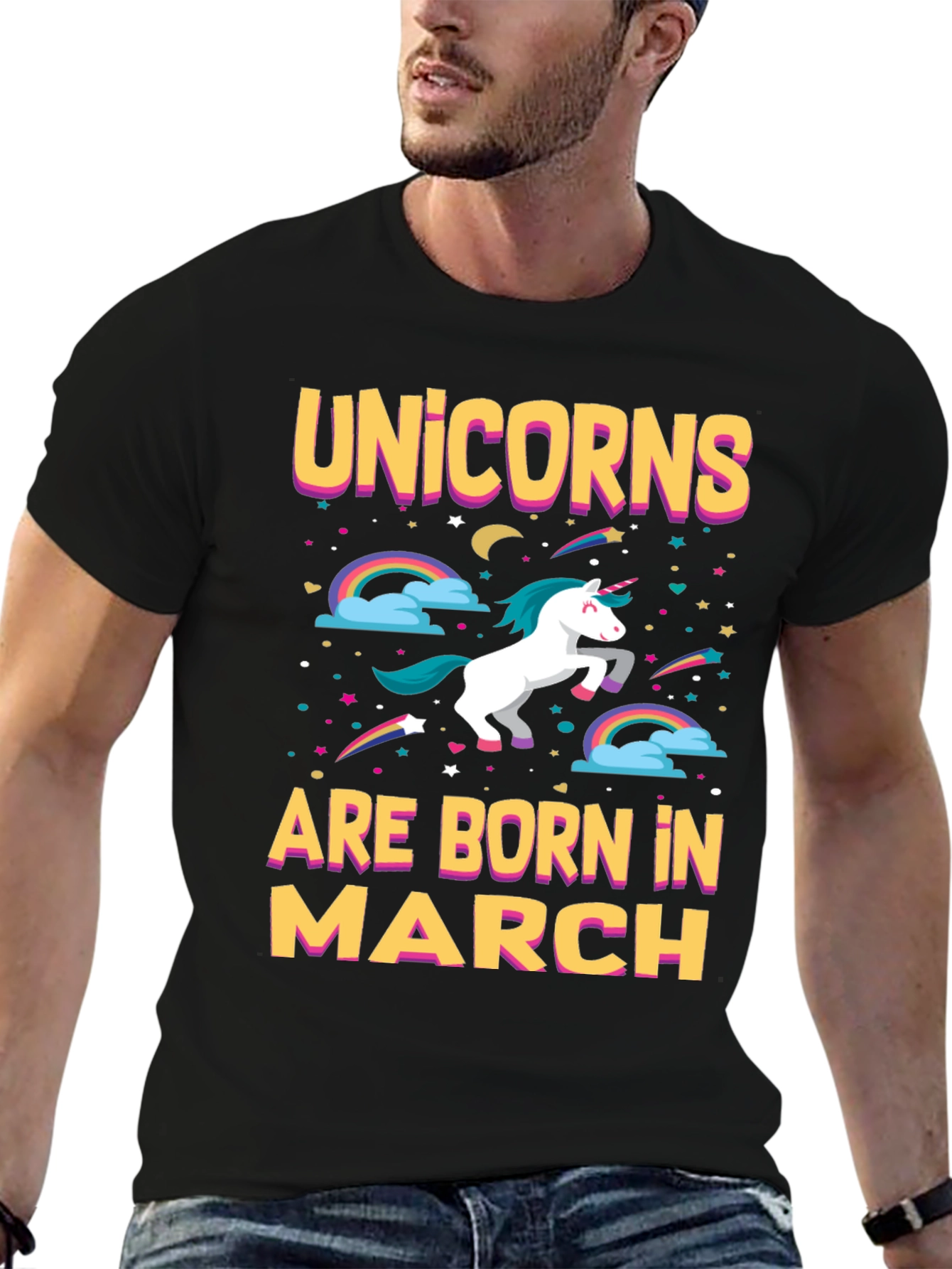 Unicorns Born in March T-Shirt