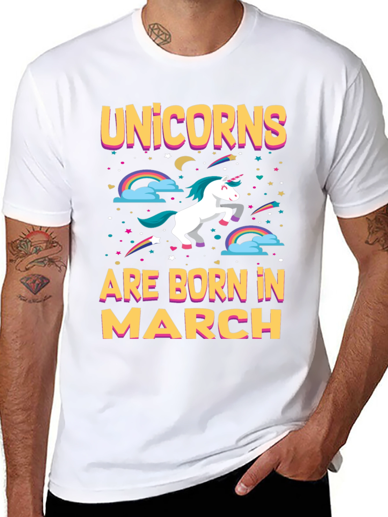 Unicorns Born in March T-Shirt