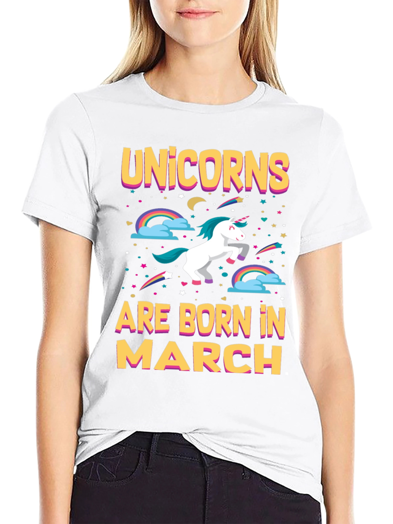 Unicorns Born in March T-Shirt