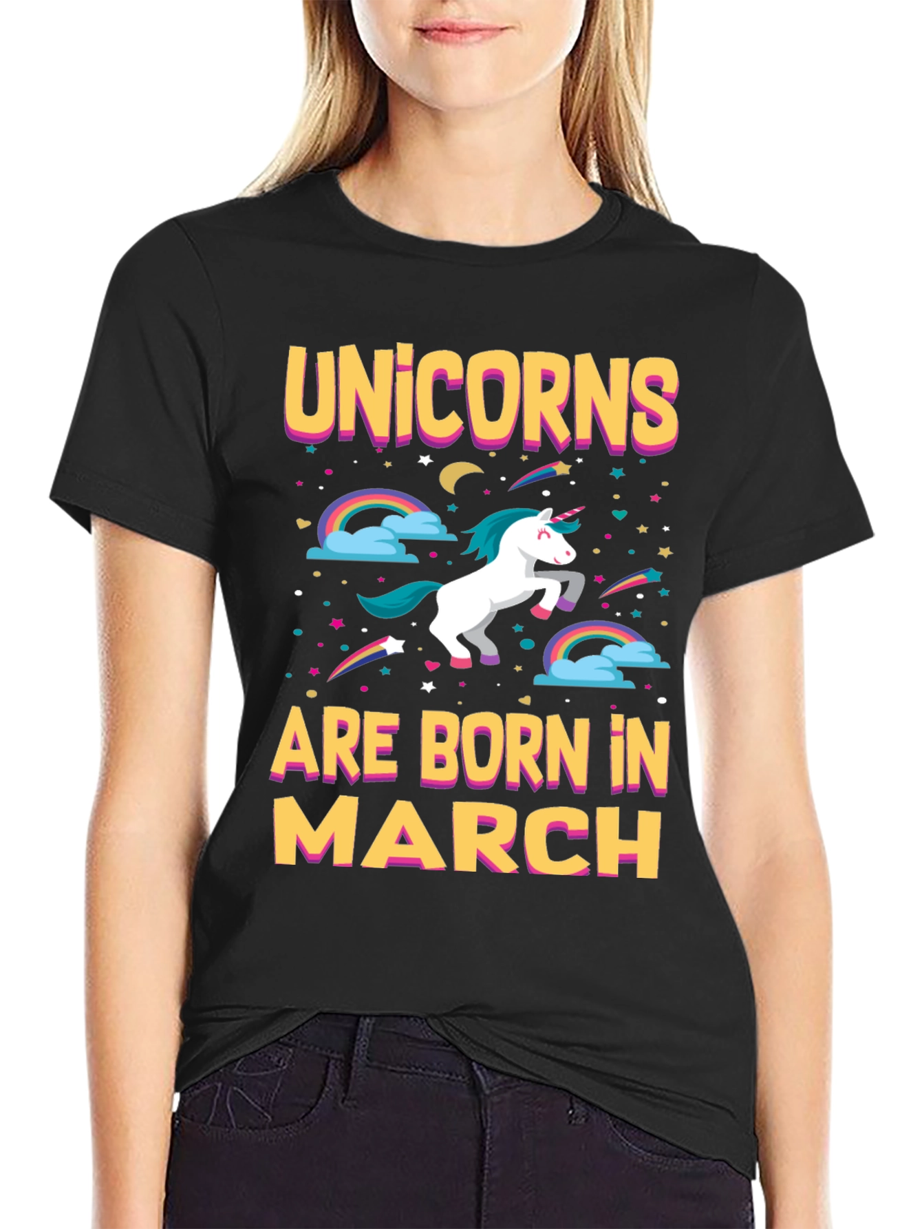 Unicorns Born in March T-Shirt