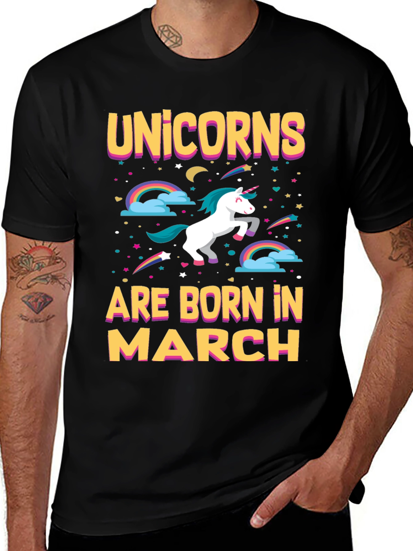 Unicorns Born in March T-Shirt
