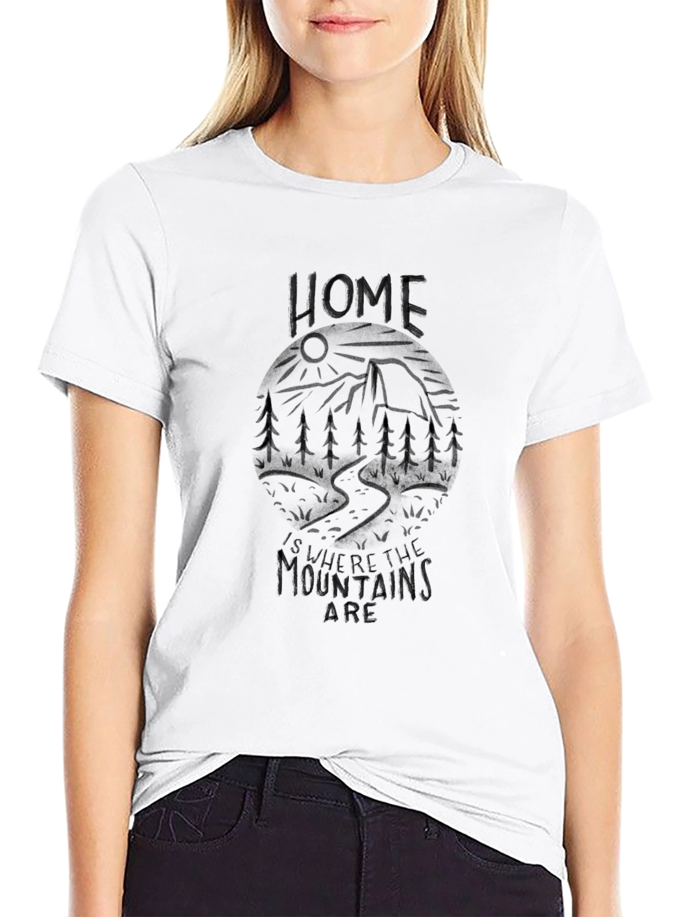 Mountain Home Graphic Tee - Black