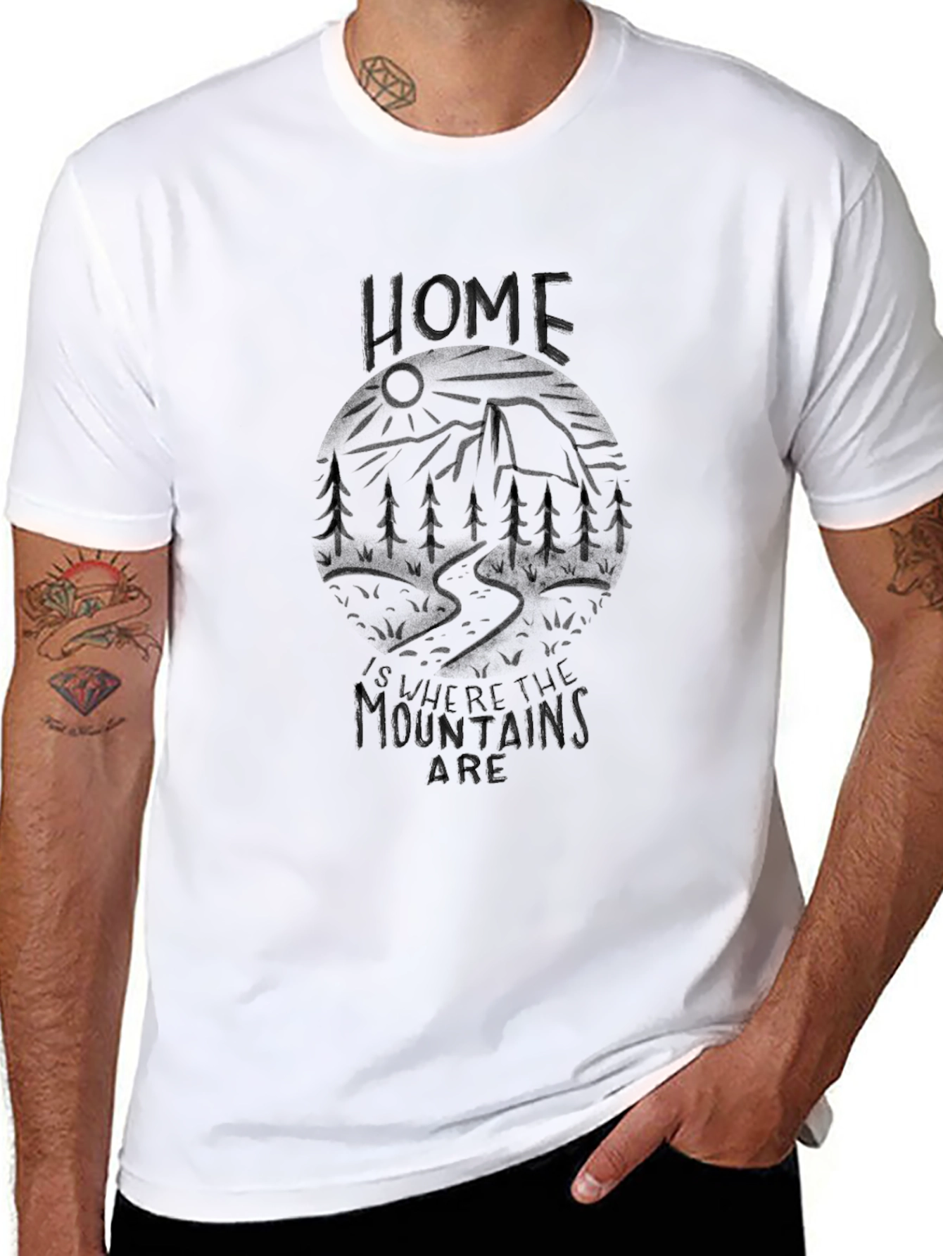 Mountain Home Graphic Tee - Black