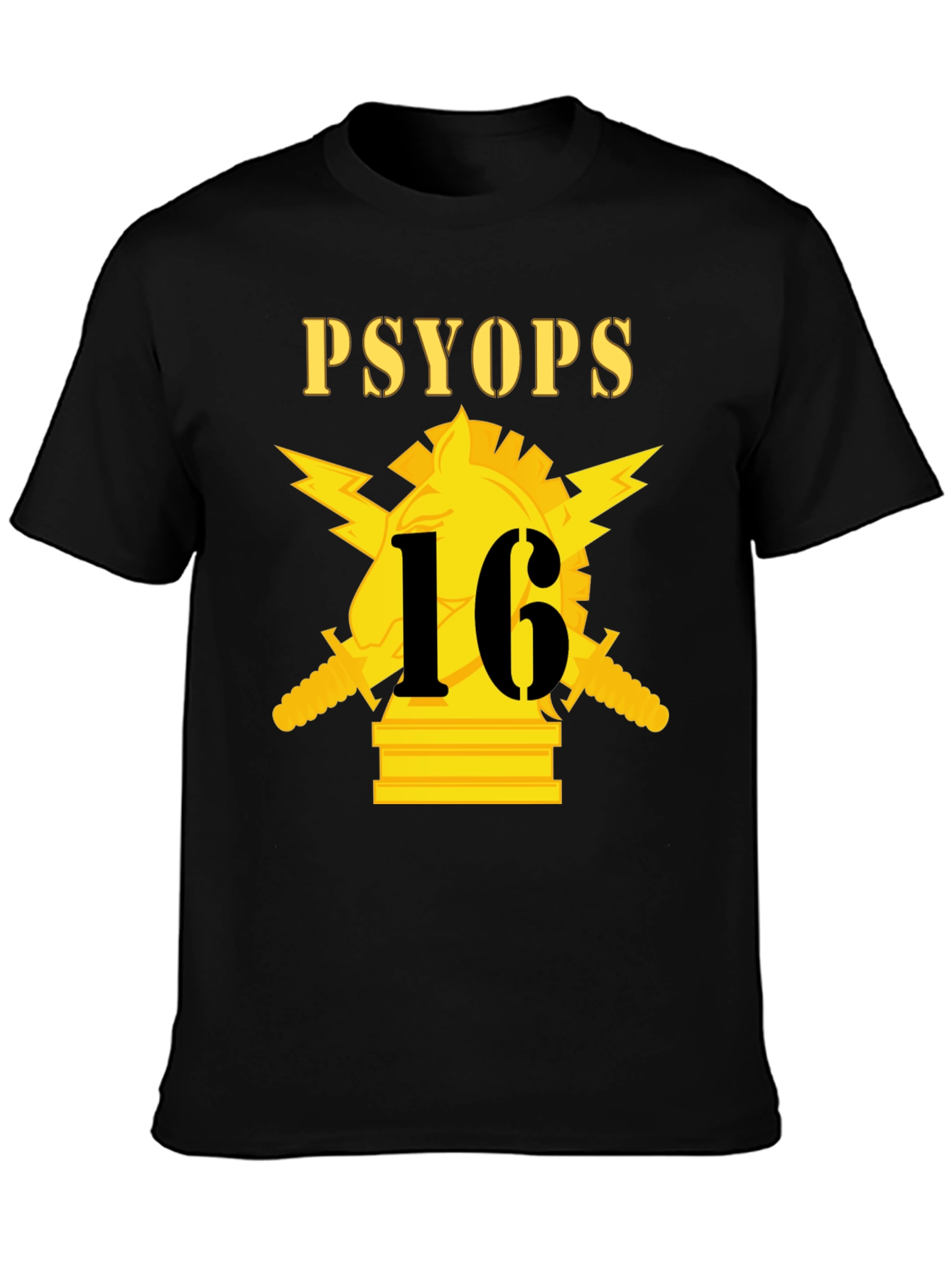 PSYOPs 16 Black Graphic T-Shirt