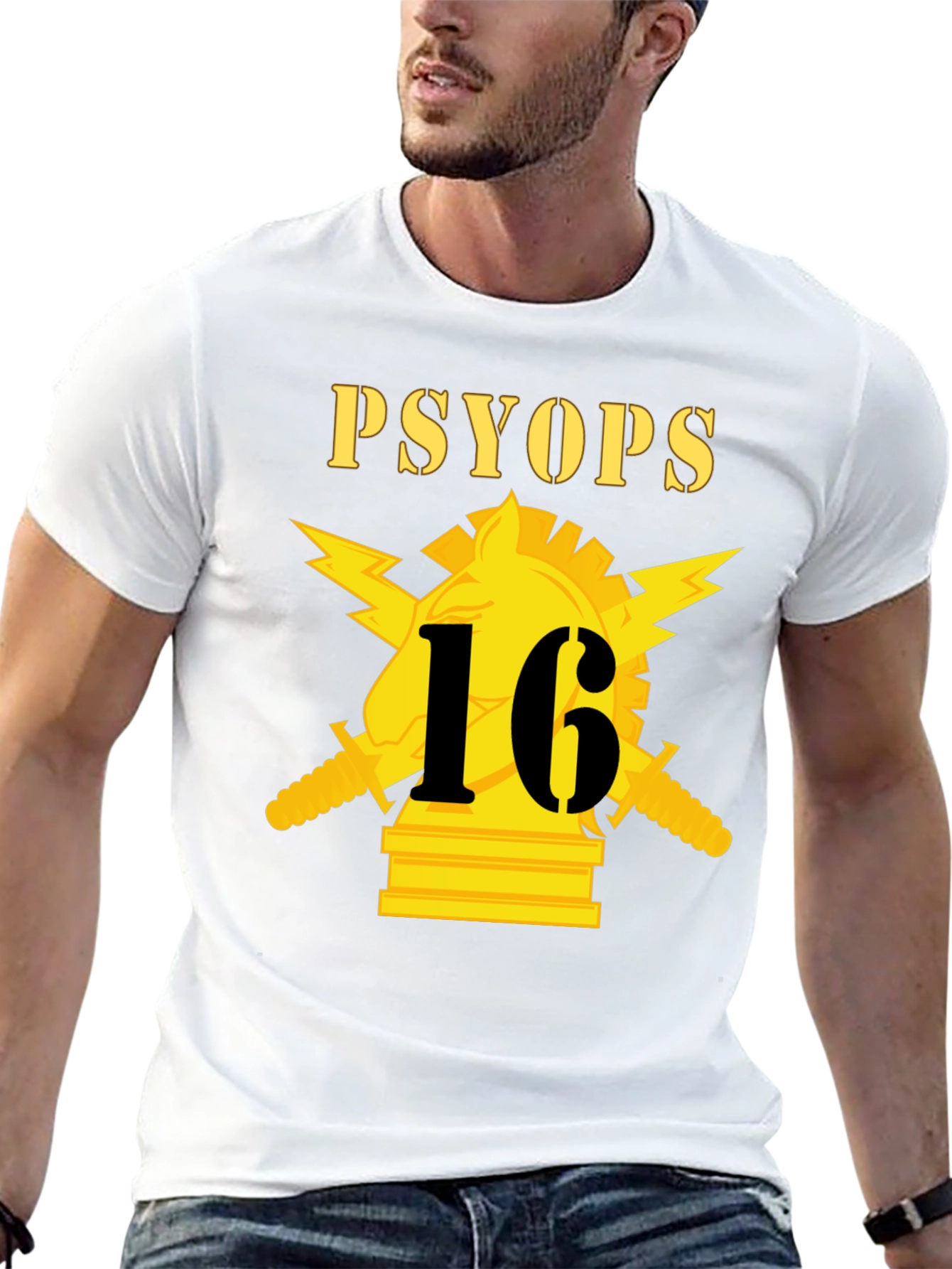 PSYOPs 16 Black Graphic T-Shirt