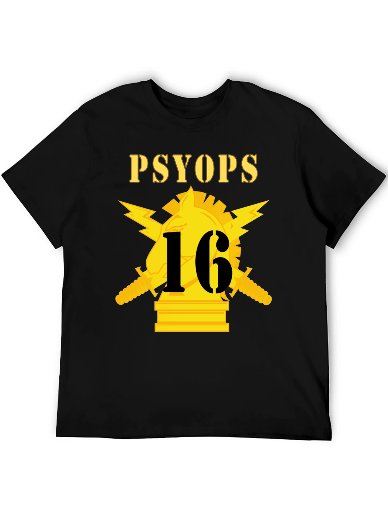 PSYOPs 16 Black Graphic T-Shirt
