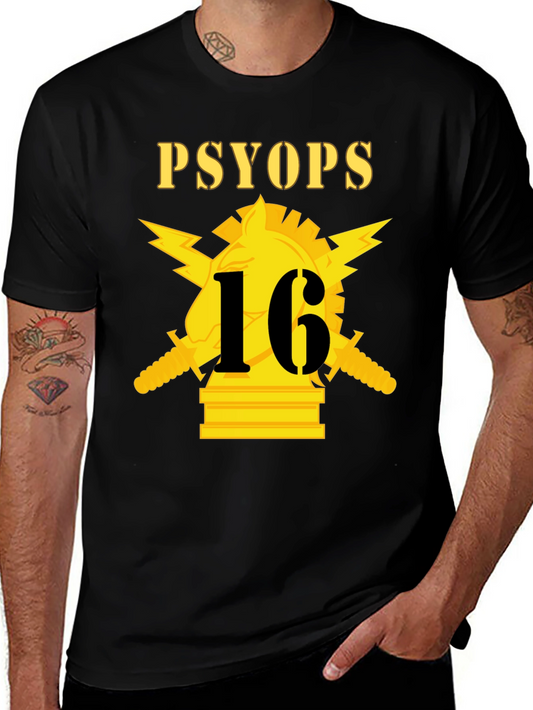 PSYOPs 16 Black Graphic T-Shirt