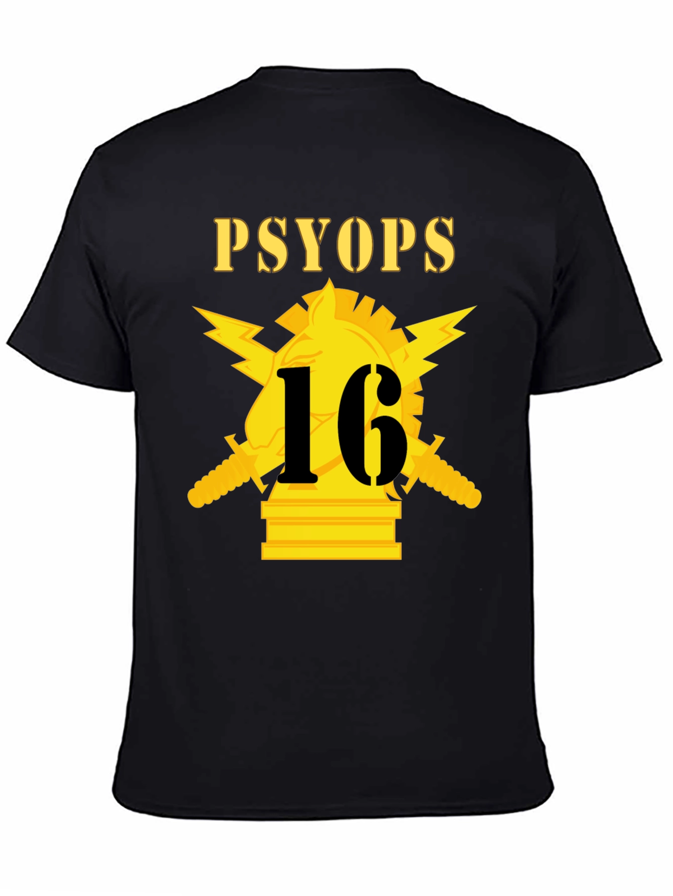 PSYOPs 16 Black Graphic T-Shirt