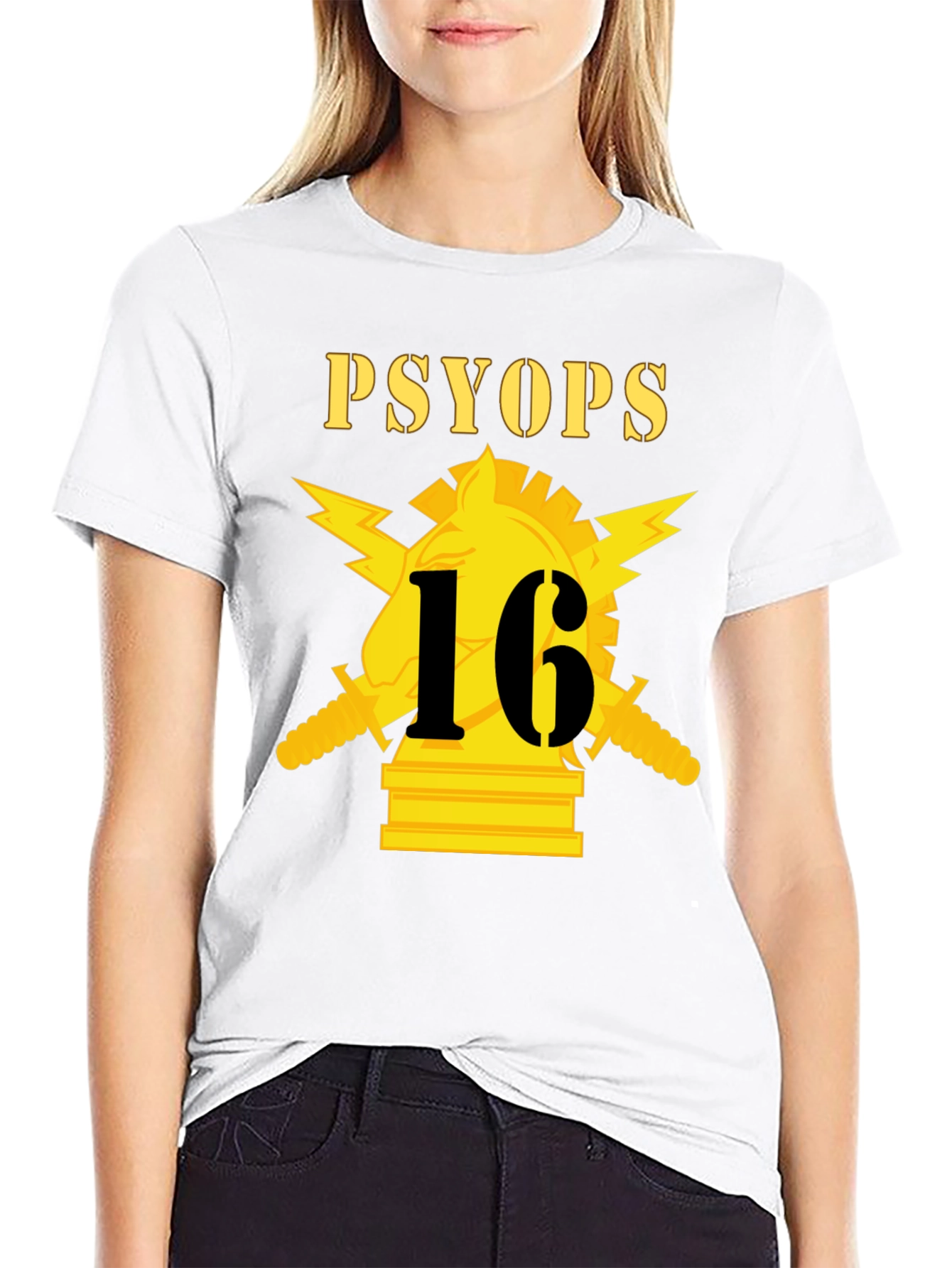 PSYOPs 16 Black Graphic T-Shirt