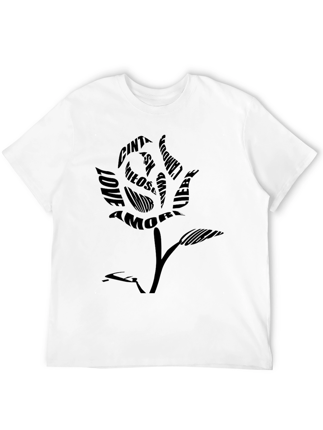 Black Rose Love Languages Graphic Tee