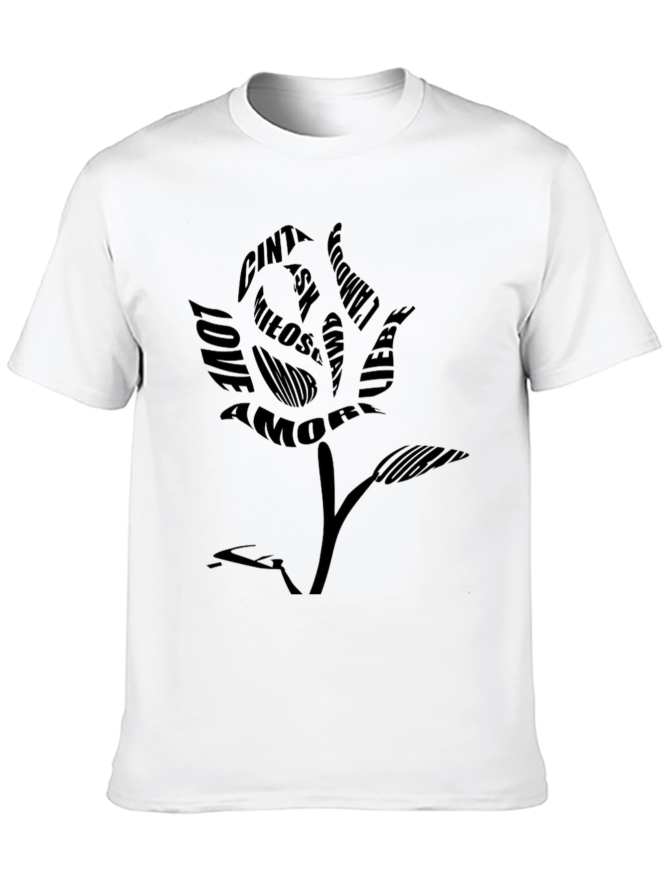 Black Rose Love Languages Graphic Tee