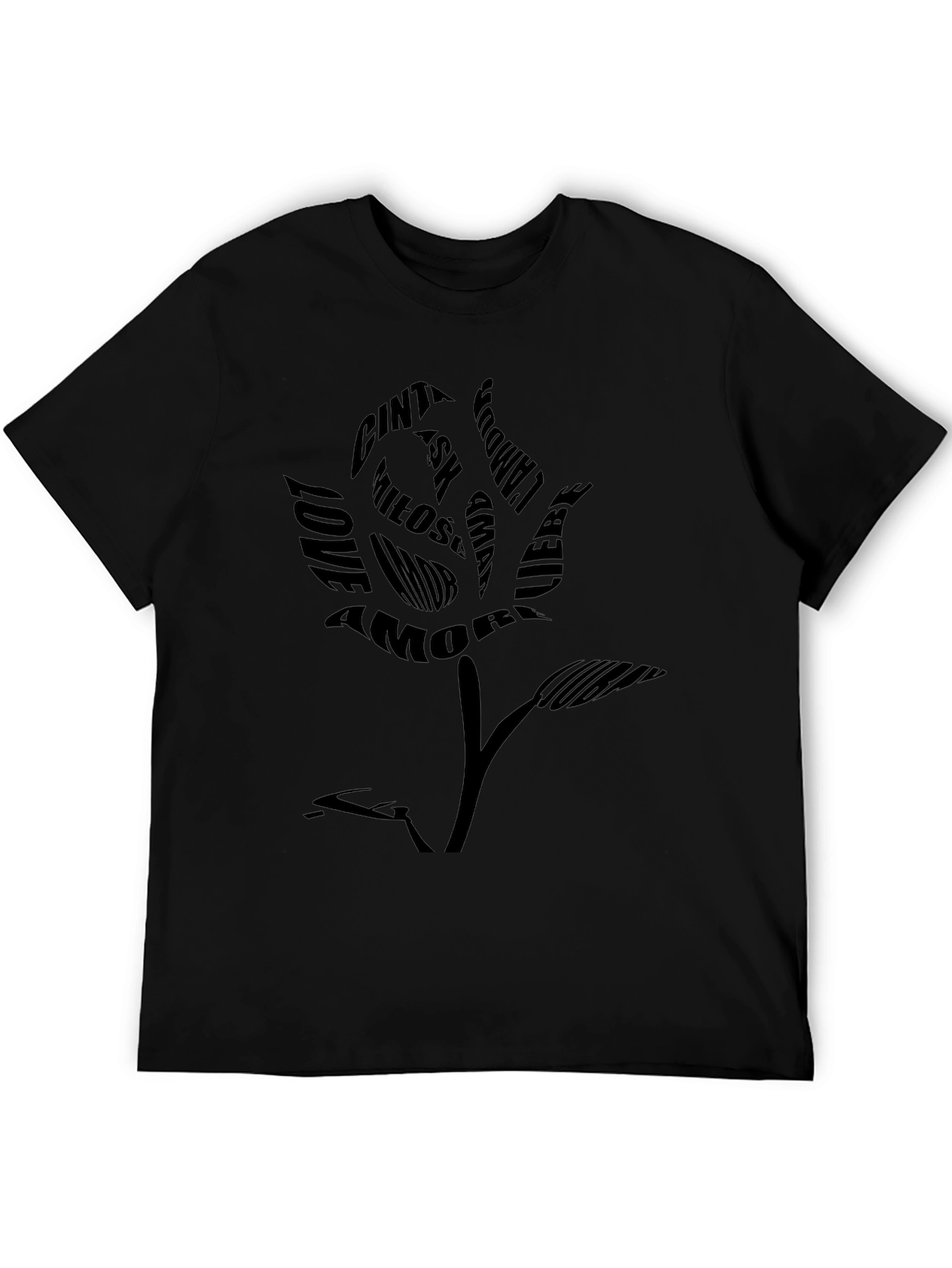 Black Rose Love Languages Graphic Tee