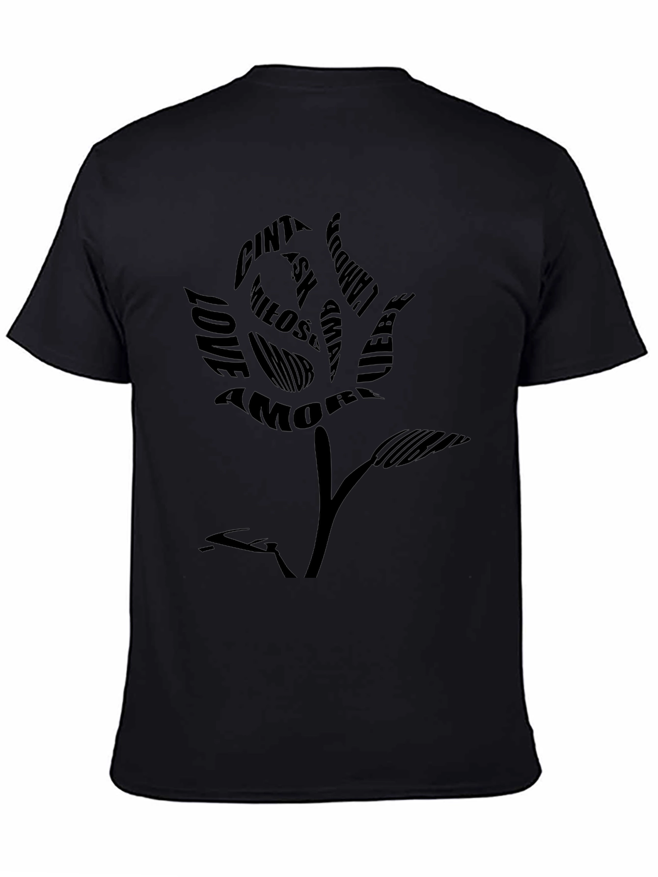 Black Rose Love Languages Graphic Tee