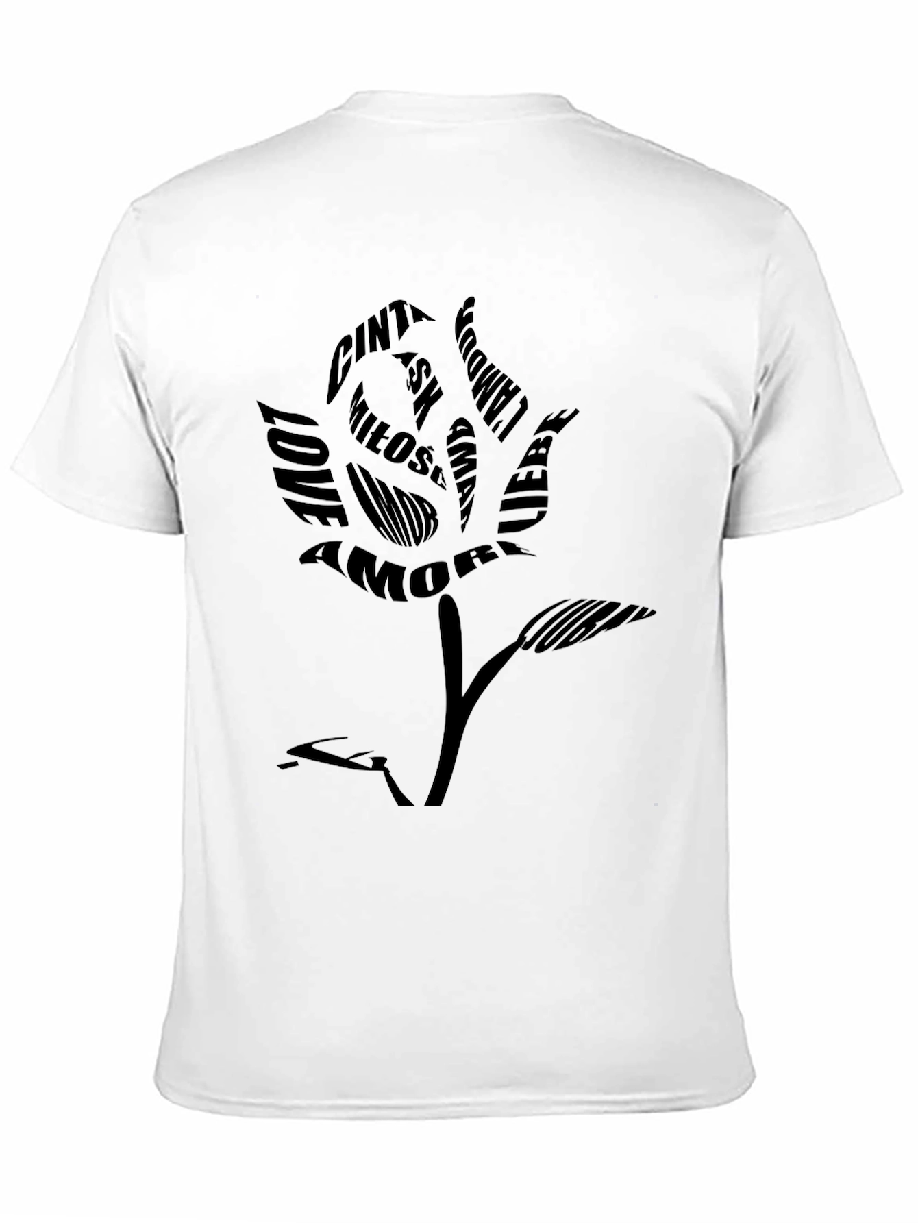 Black Rose Love Languages Graphic Tee