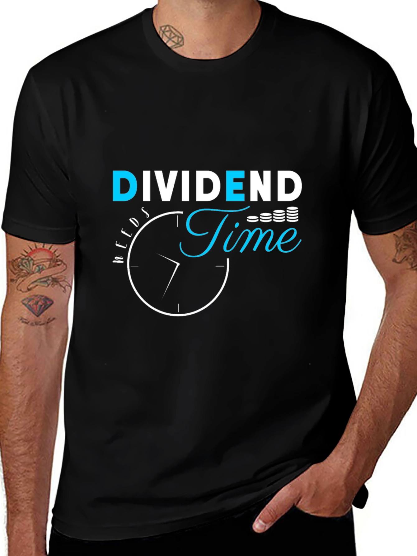 Dividend Time Black Graphic Tee
