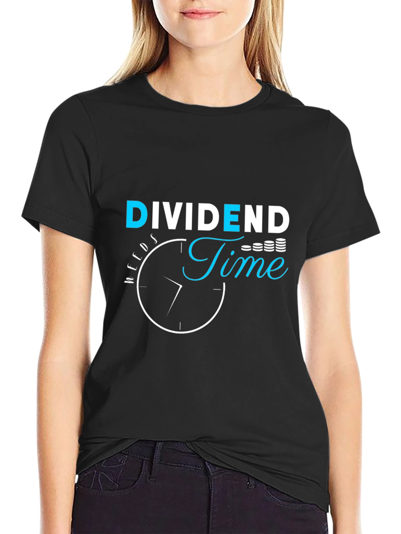 Dividend Time Black Graphic Tee